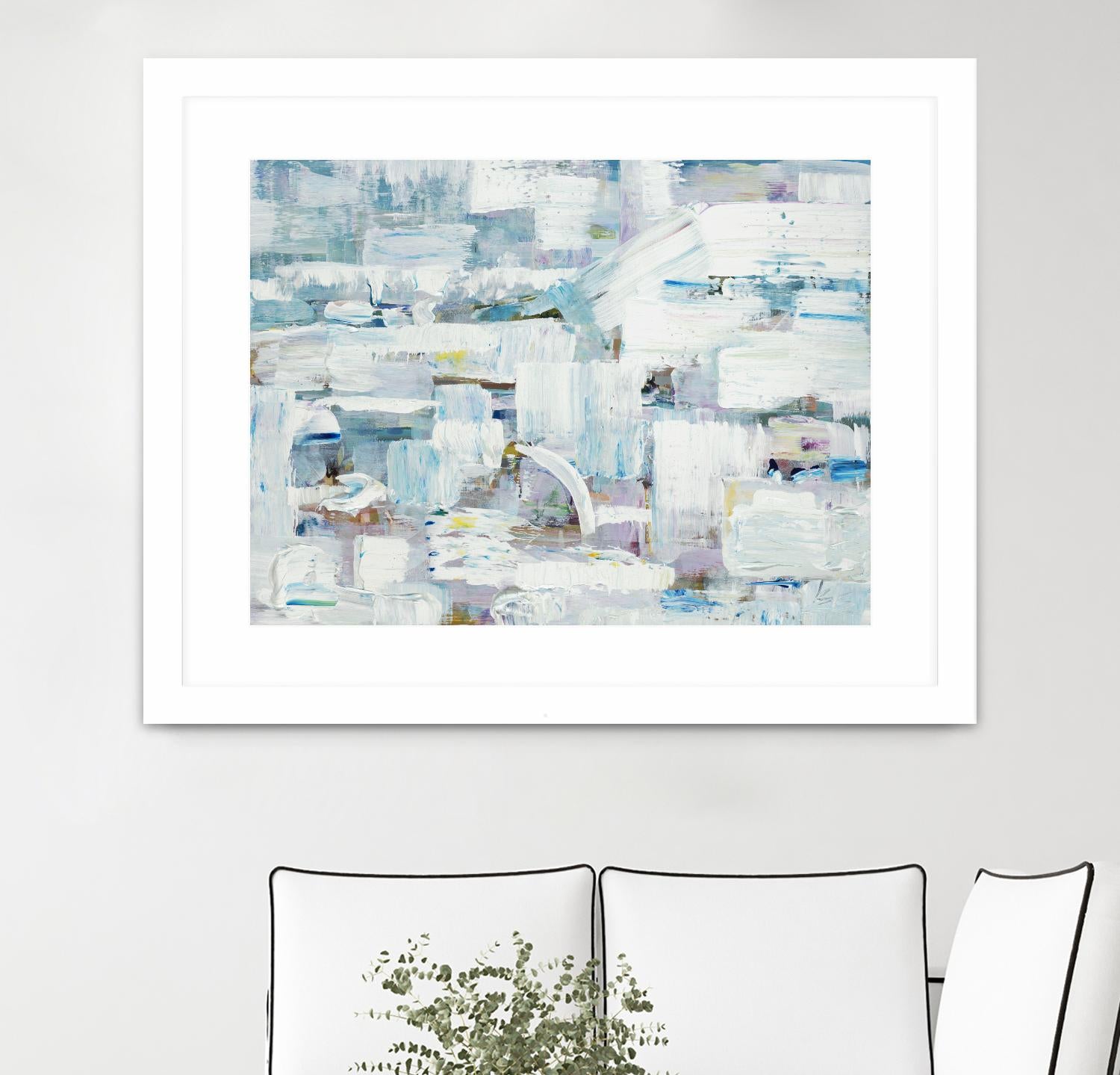 Busy Beach Day by Booke Borcherding on GIANT ART - whites & creams abstract