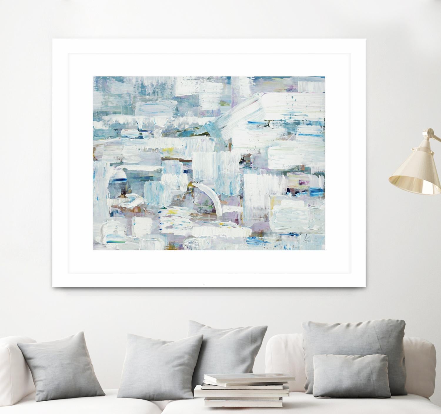 Busy Beach Day by Booke Borcherding on GIANT ART - whites & creams abstract