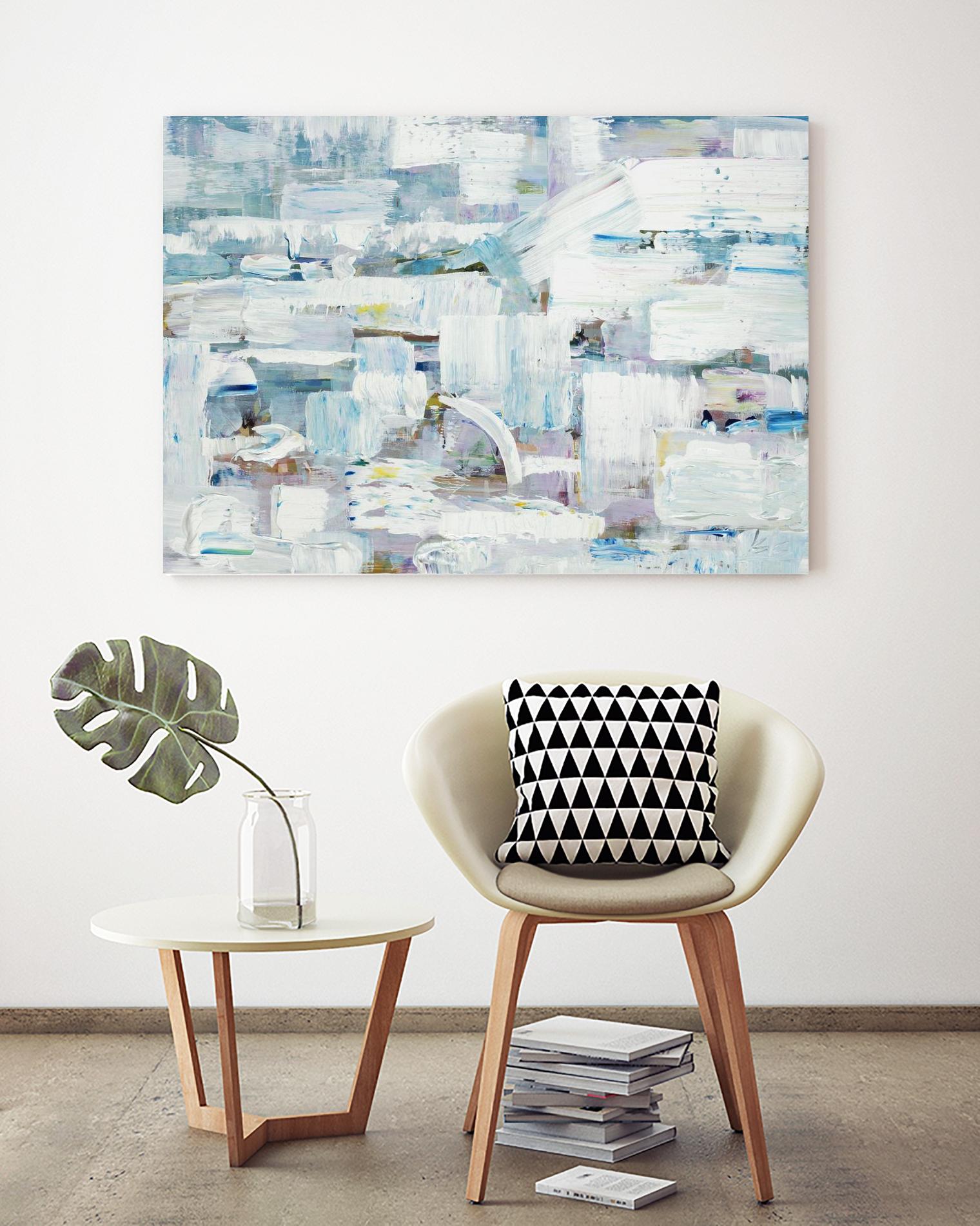 Busy Beach Day by Booke Borcherding on GIANT ART - whites & creams abstract