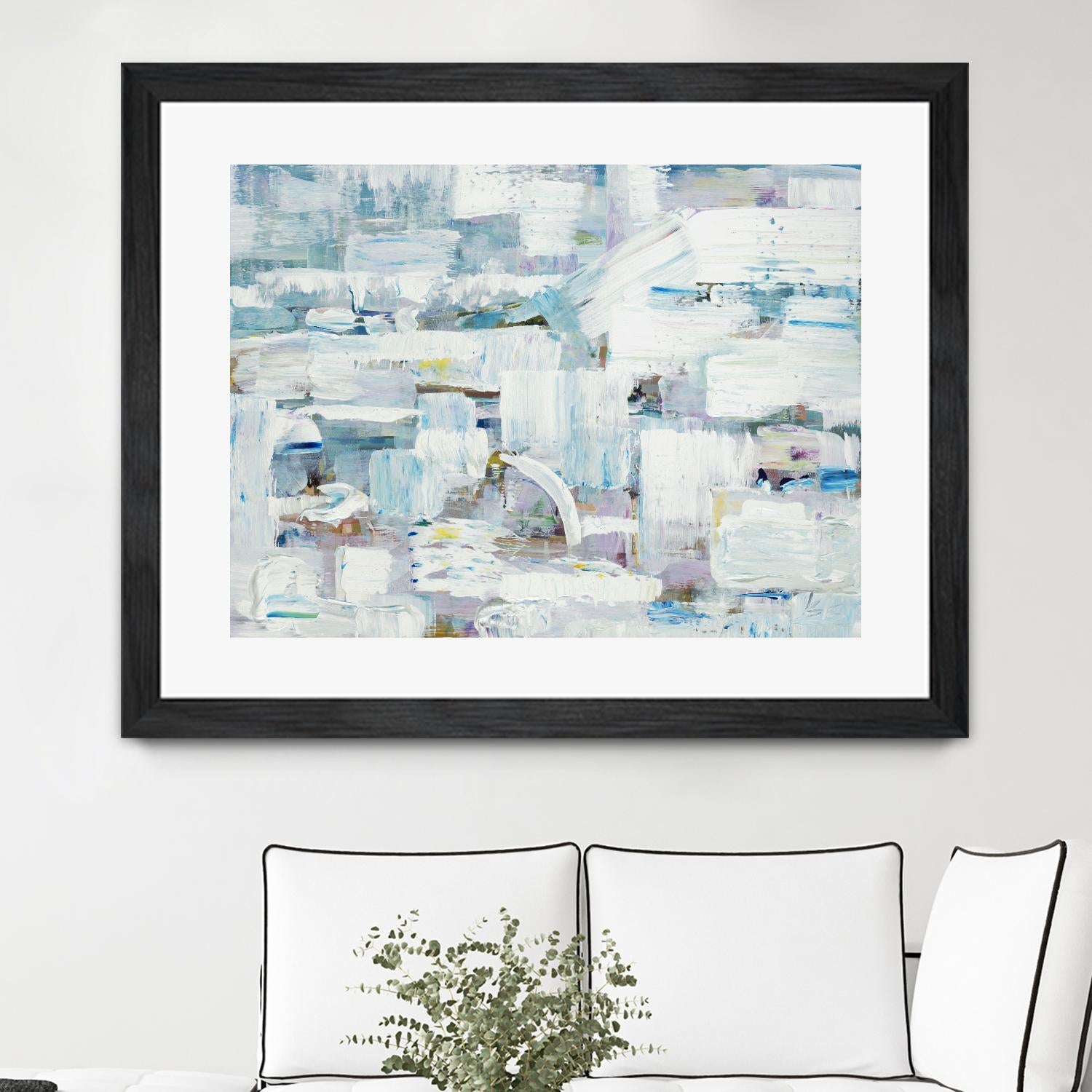 Busy Beach Day by Booke Borcherding on GIANT ART - whites & creams abstract