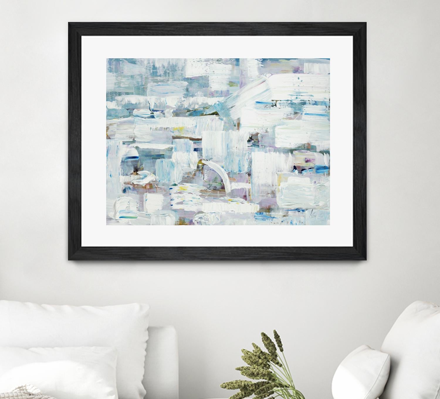 Busy Beach Day by Booke Borcherding on GIANT ART - whites & creams abstract