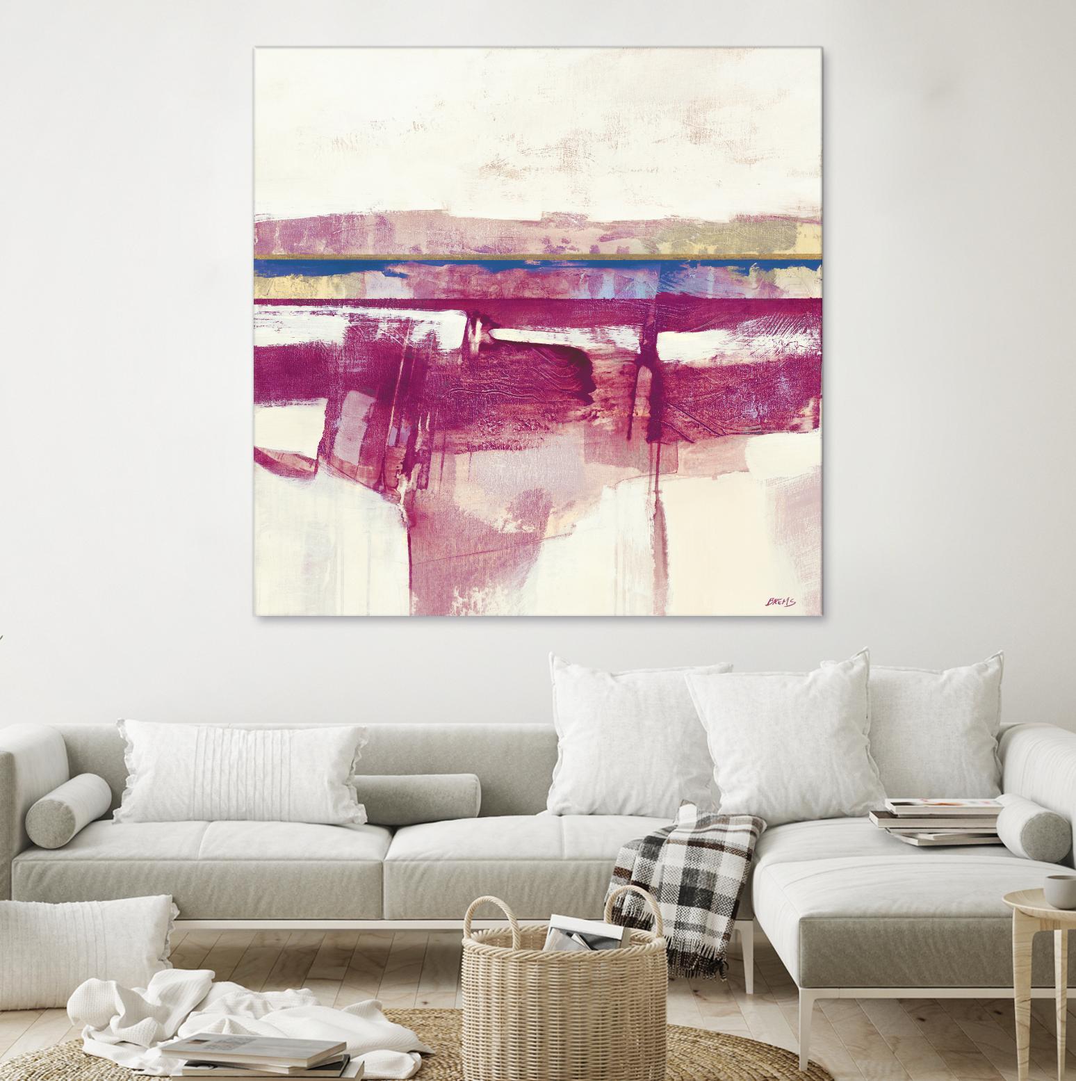 Gold Line II V1 by Scott Brems on GIANT ART - pinks abstract