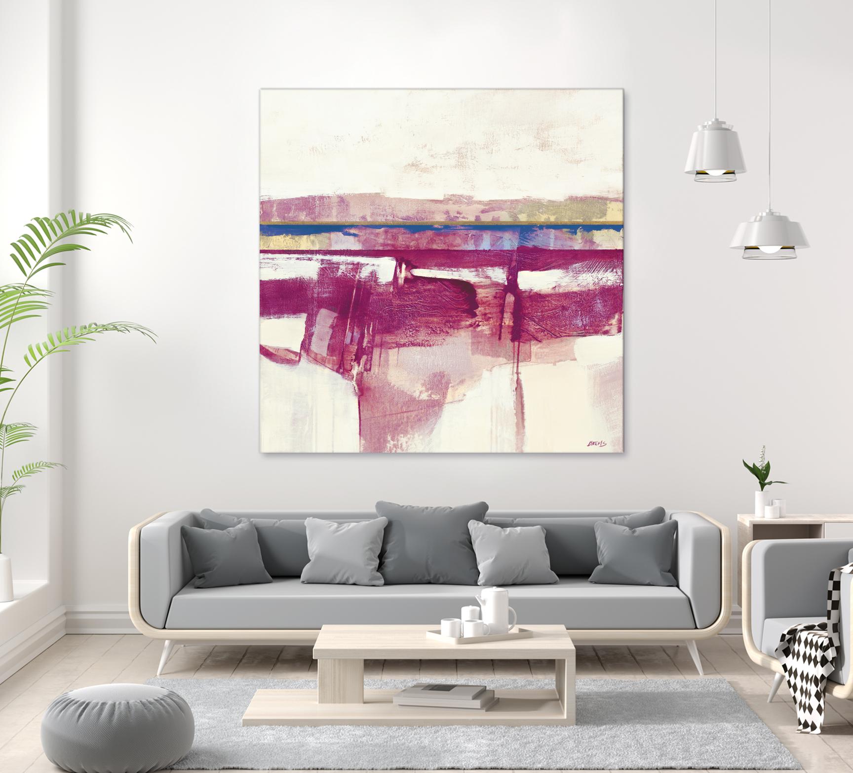 Gold Line II V1 by Scott Brems on GIANT ART - pinks abstract