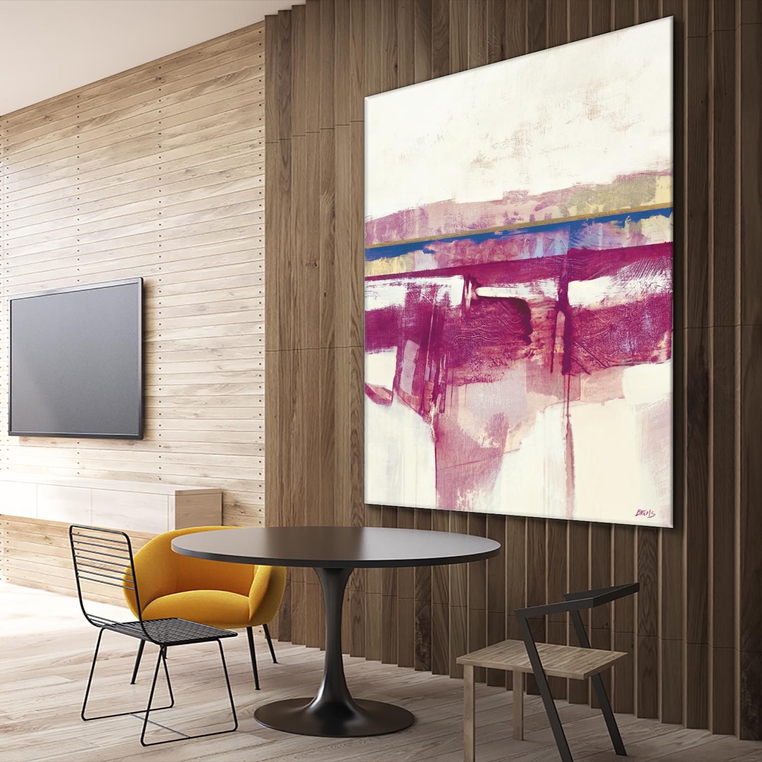 Gold Line II V1 by Scott Brems on GIANT ART - pinks abstract