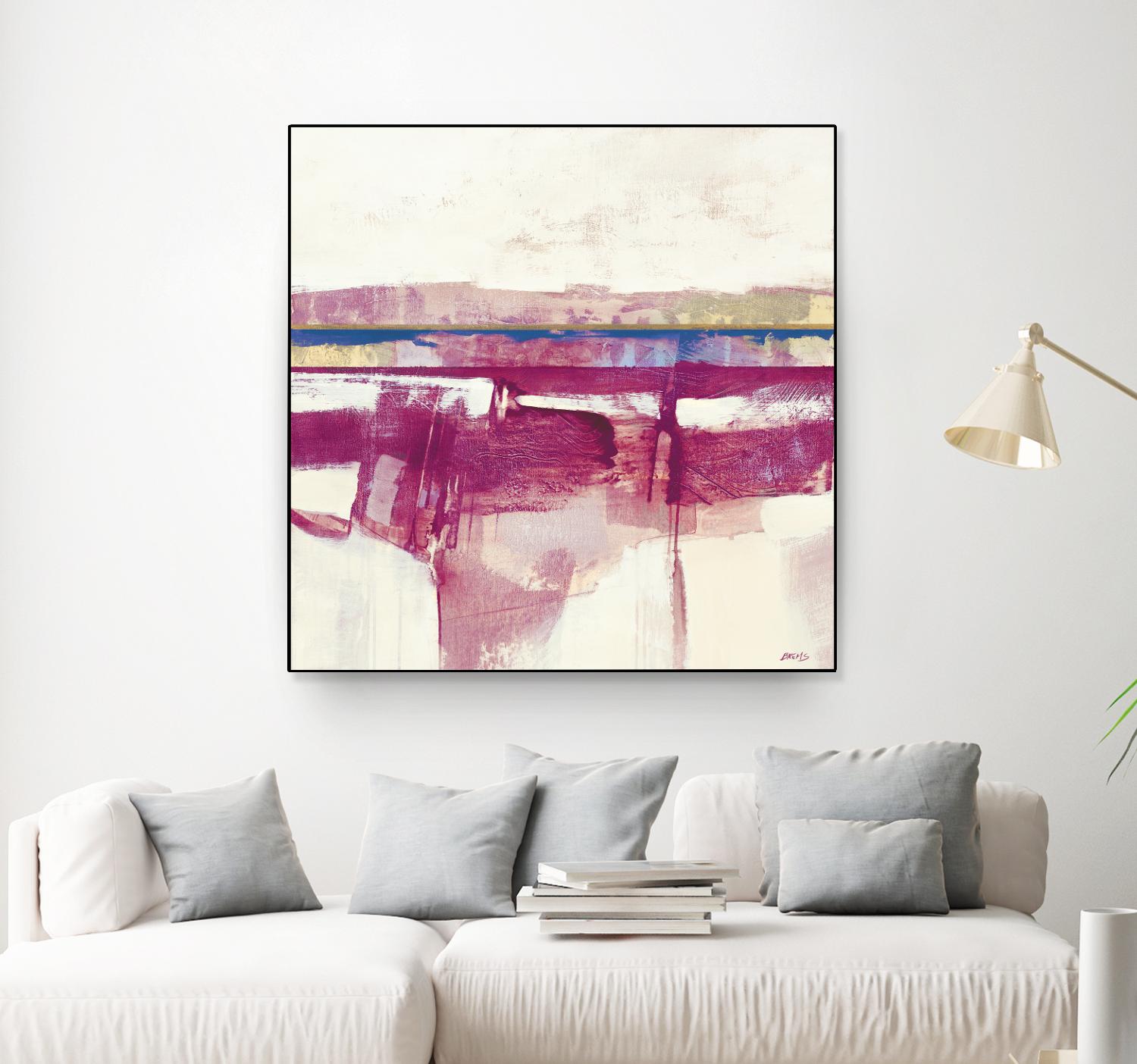 Gold Line II V1 by Scott Brems on GIANT ART - pinks abstract