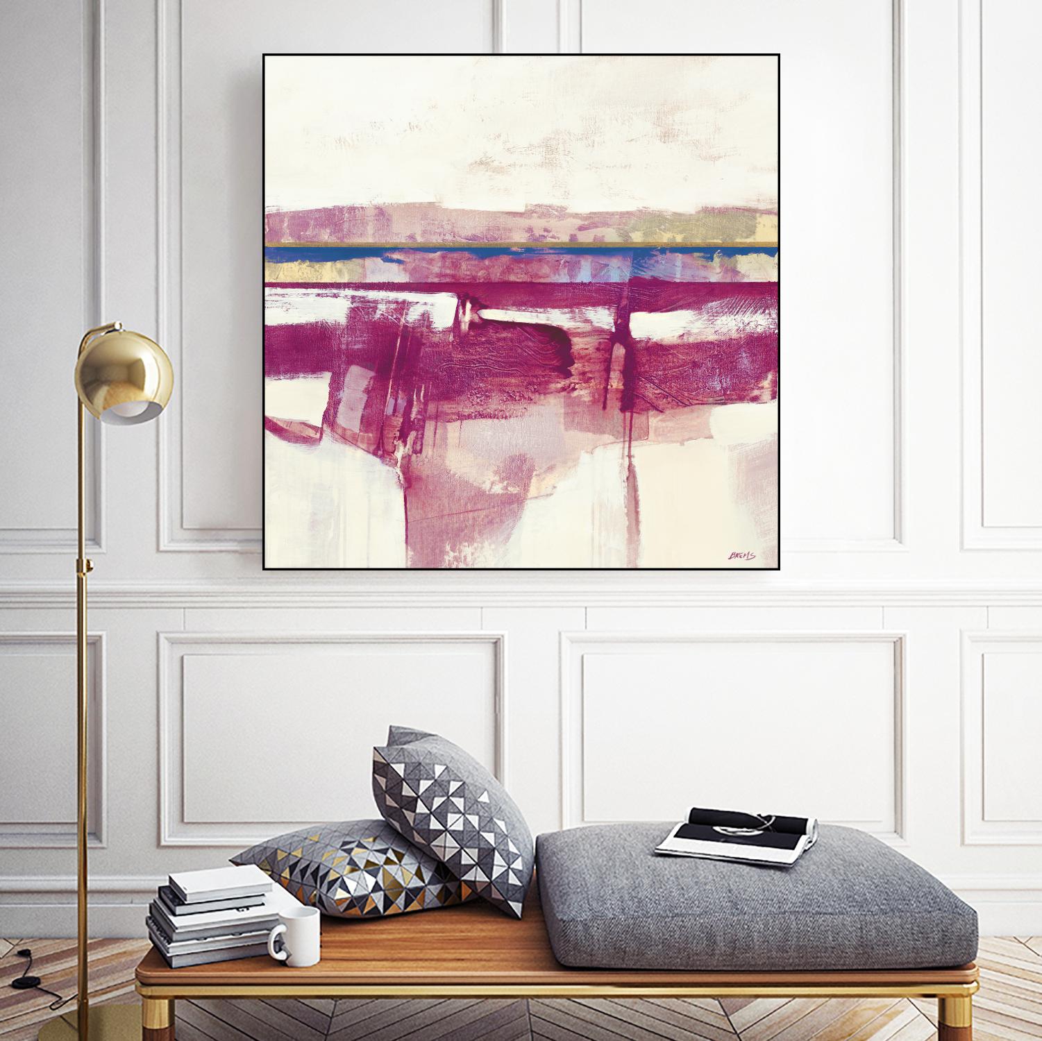 Gold Line II V1 by Scott Brems on GIANT ART - pinks abstract