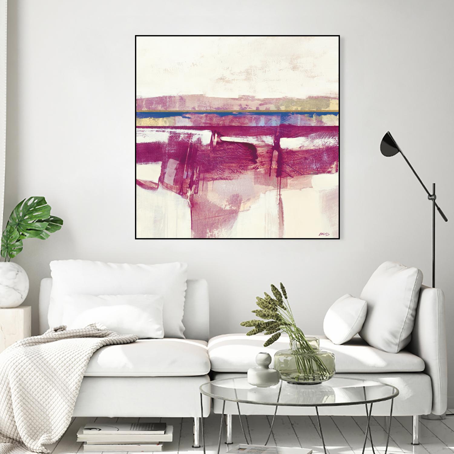 Gold Line II V1 by Scott Brems on GIANT ART - pinks abstract