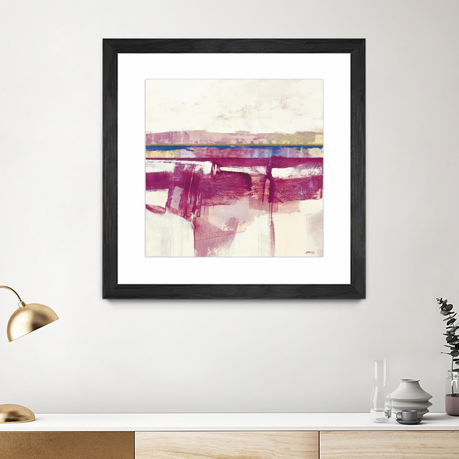 Gold Line II V1 by Scott Brems on GIANT ART - pinks abstract