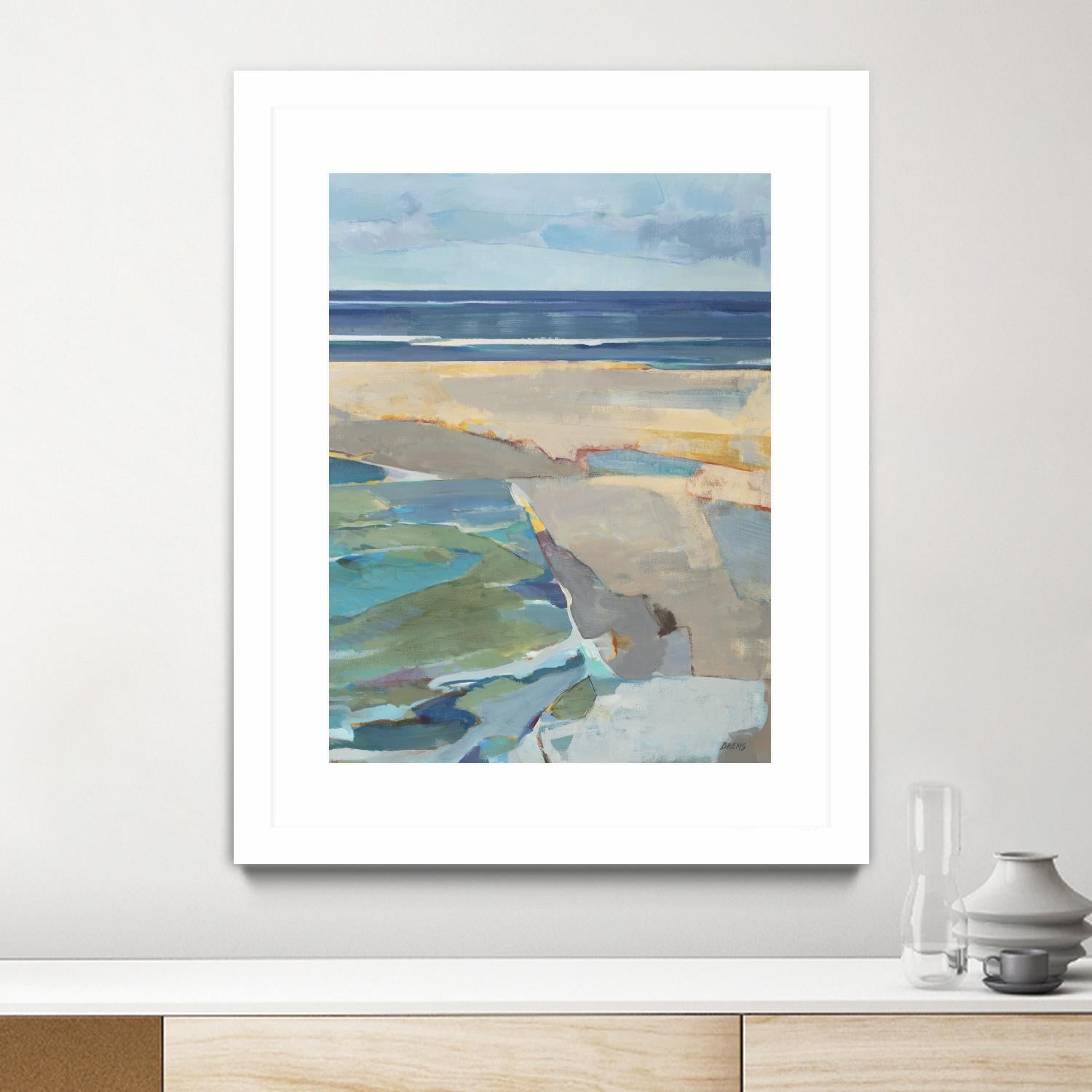 Breakwater V2 by Scott Brems on GIANT ART - blues coastal