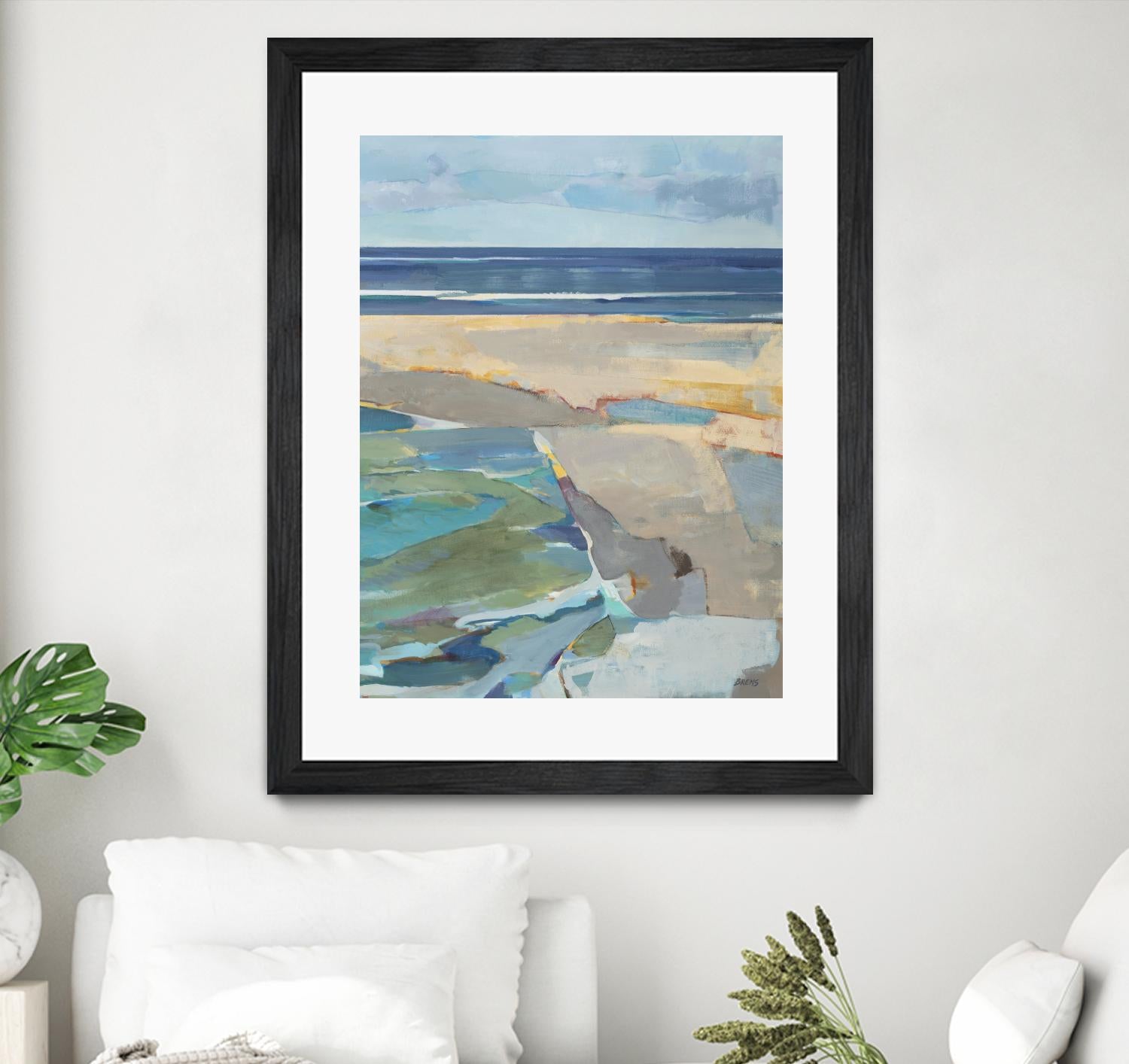 Breakwater V2 by Scott Brems on GIANT ART - blues coastal