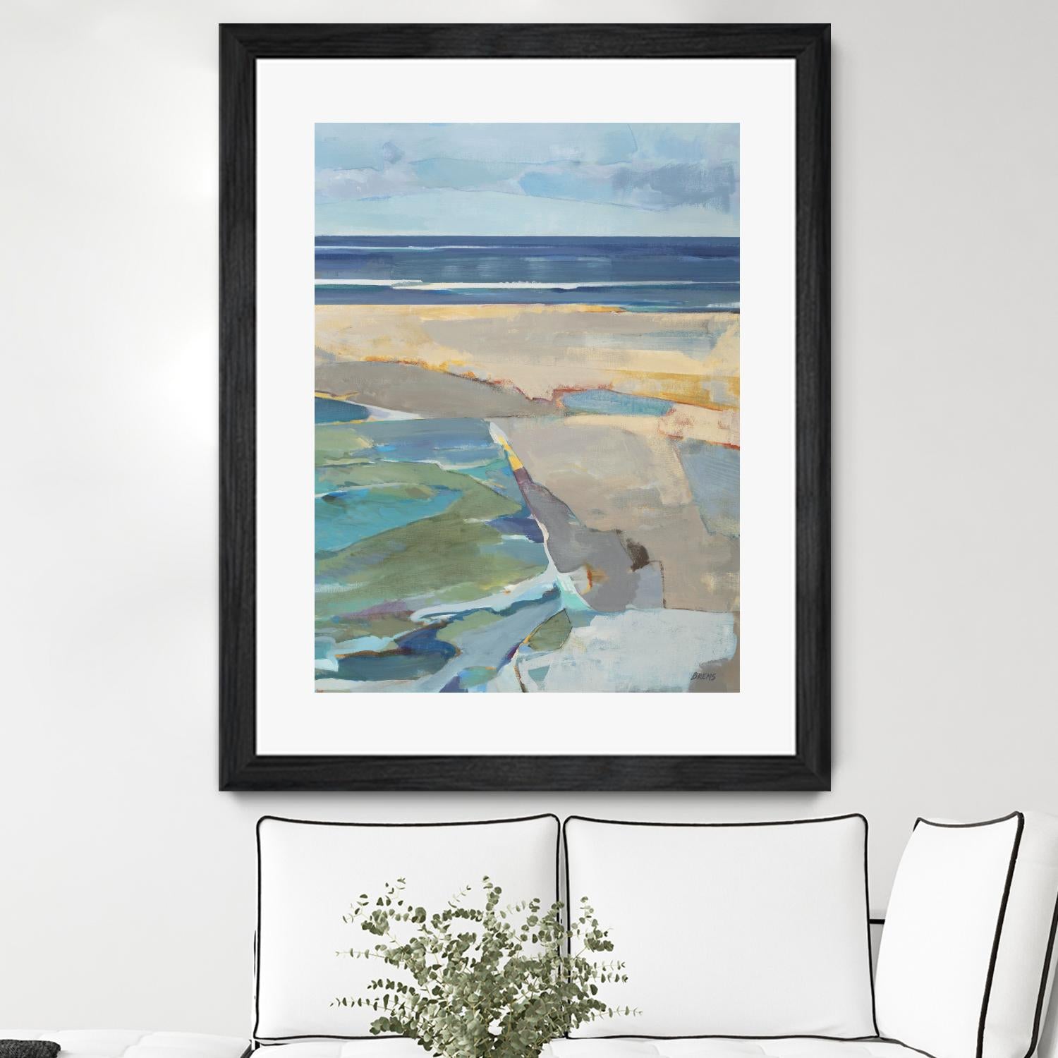 Breakwater V2 by Scott Brems on GIANT ART - blues coastal