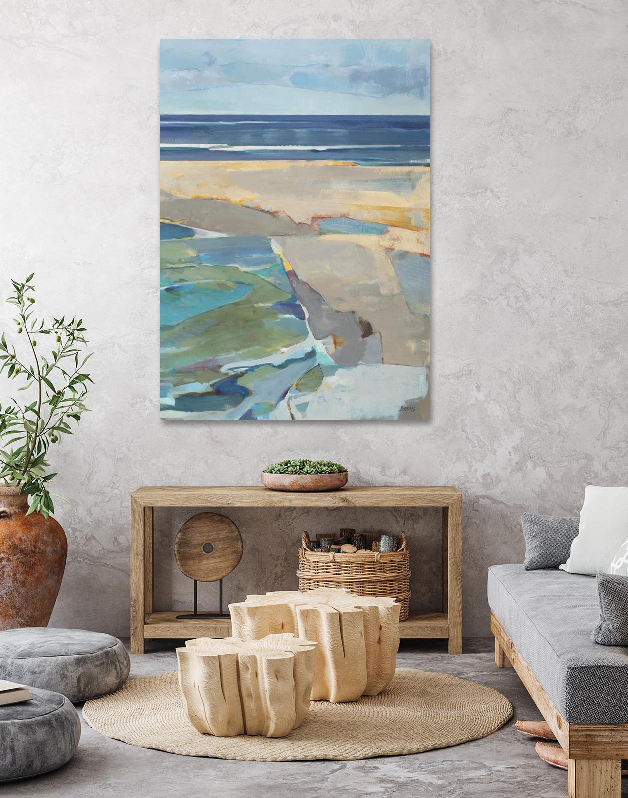 Breakwater V2 by Scott Brems on GIANT ART - blues coastal