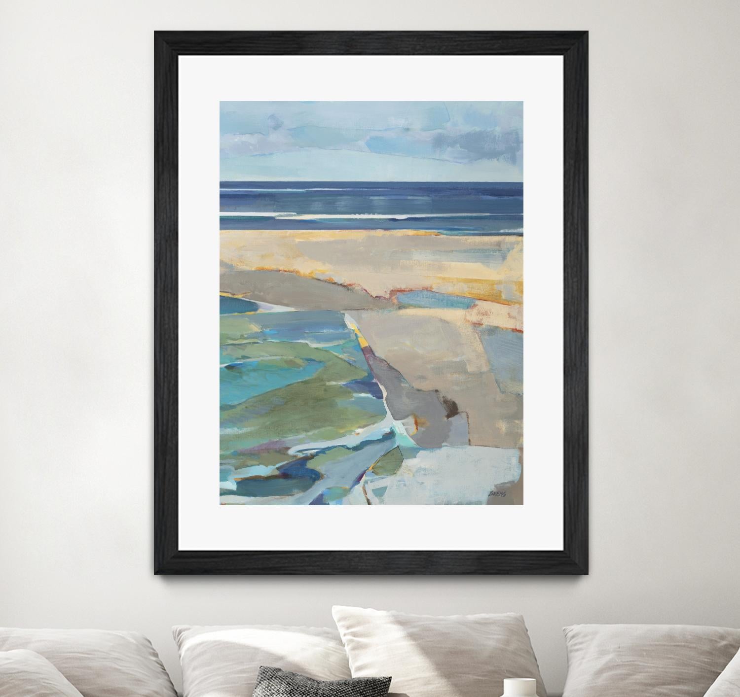 Breakwater V2 by Scott Brems on GIANT ART - blues coastal