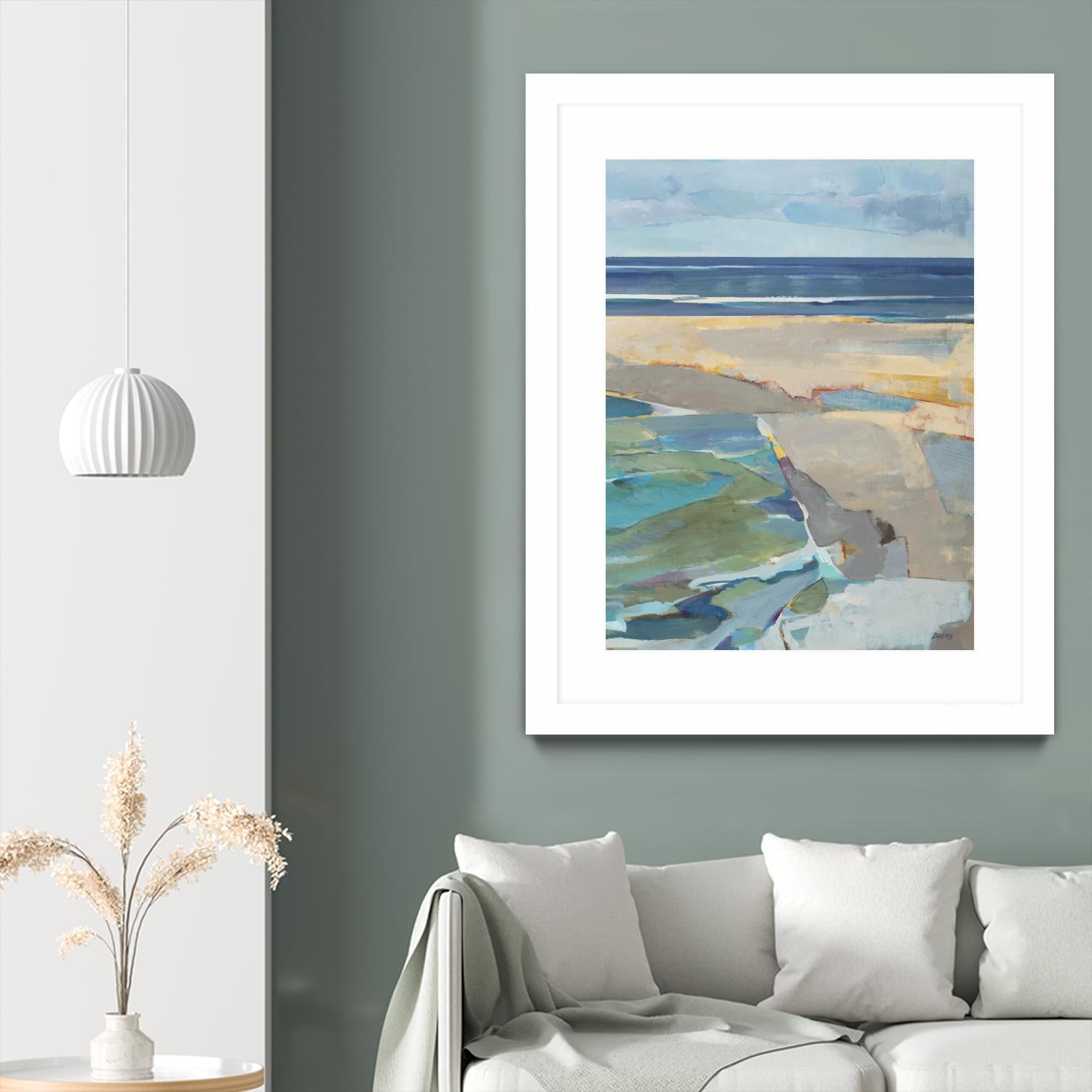 Breakwater V2 by Scott Brems on GIANT ART - blues coastal