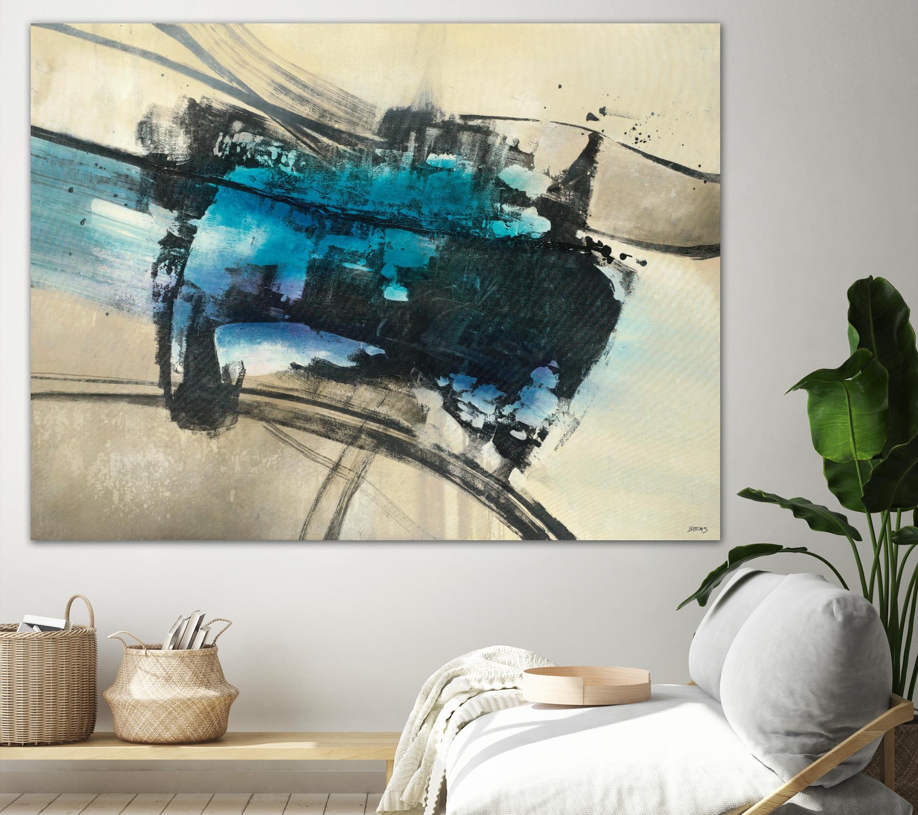 Fluid Motion by Scott Brems on GIANT ART - blues abstract neutral