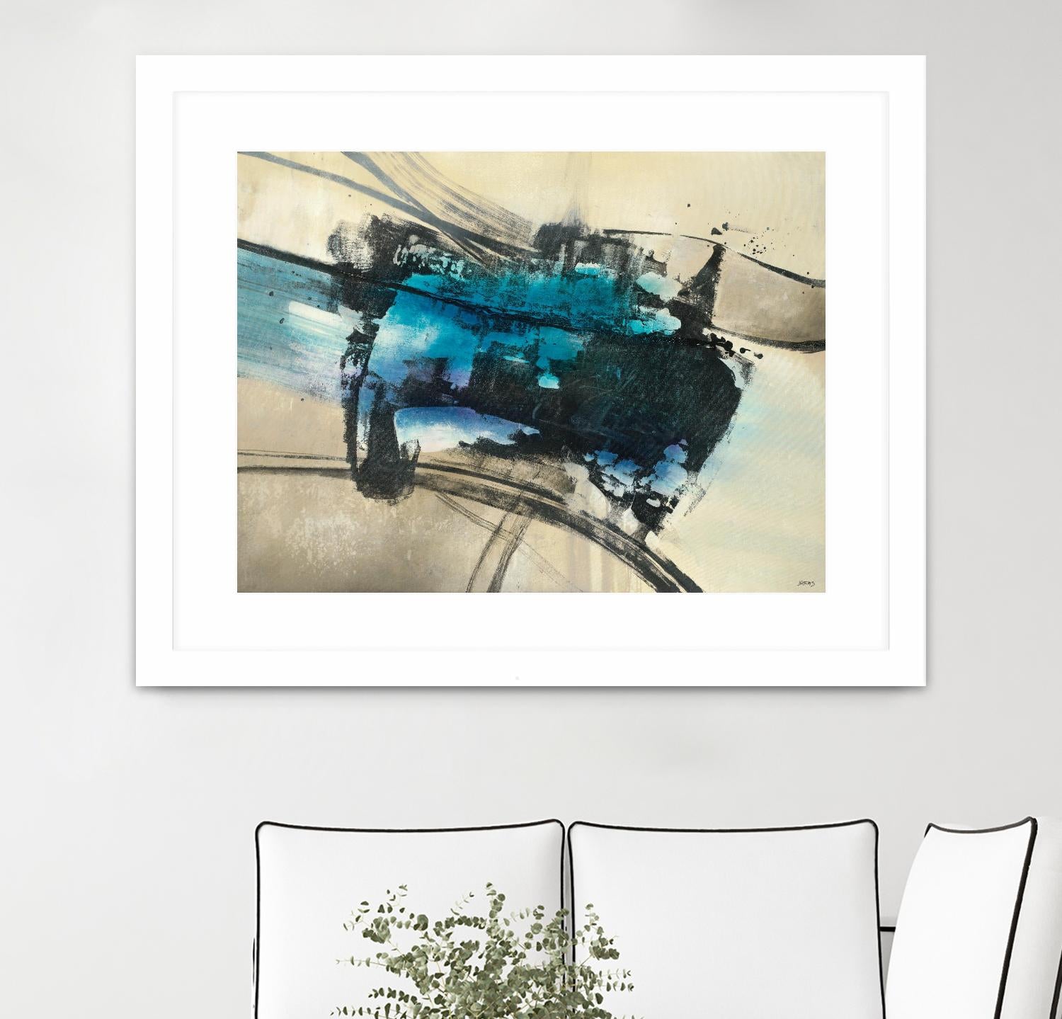 Fluid Motion by Scott Brems on GIANT ART - blues abstract neutral