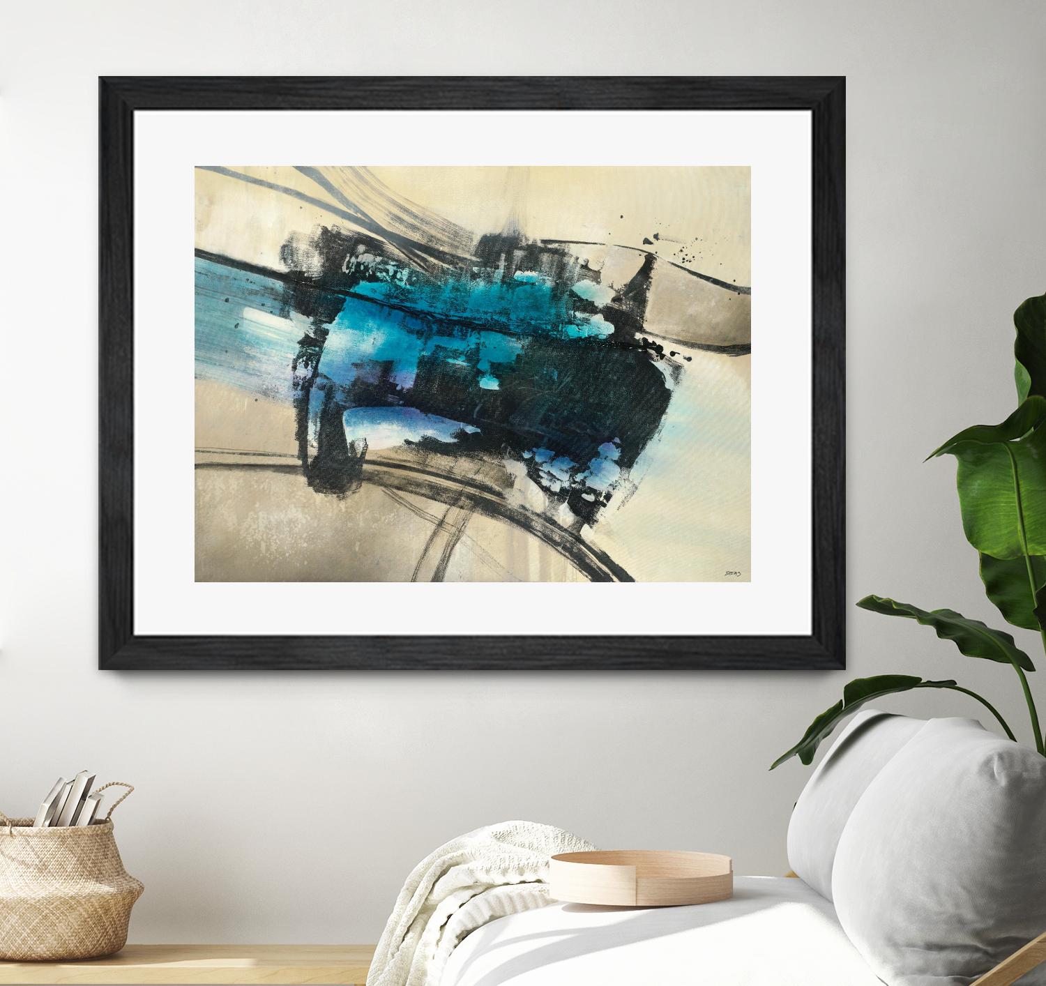 Fluid Motion by Scott Brems on GIANT ART - blues abstract neutral