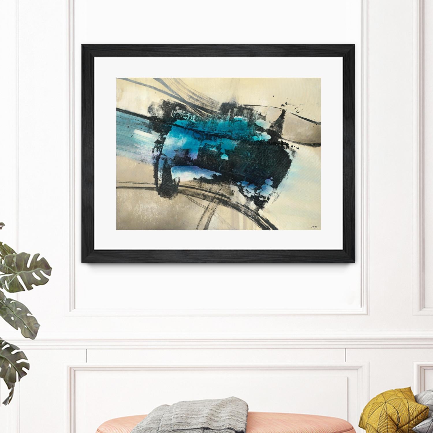 Fluid Motion by Scott Brems on GIANT ART - blues abstract neutral