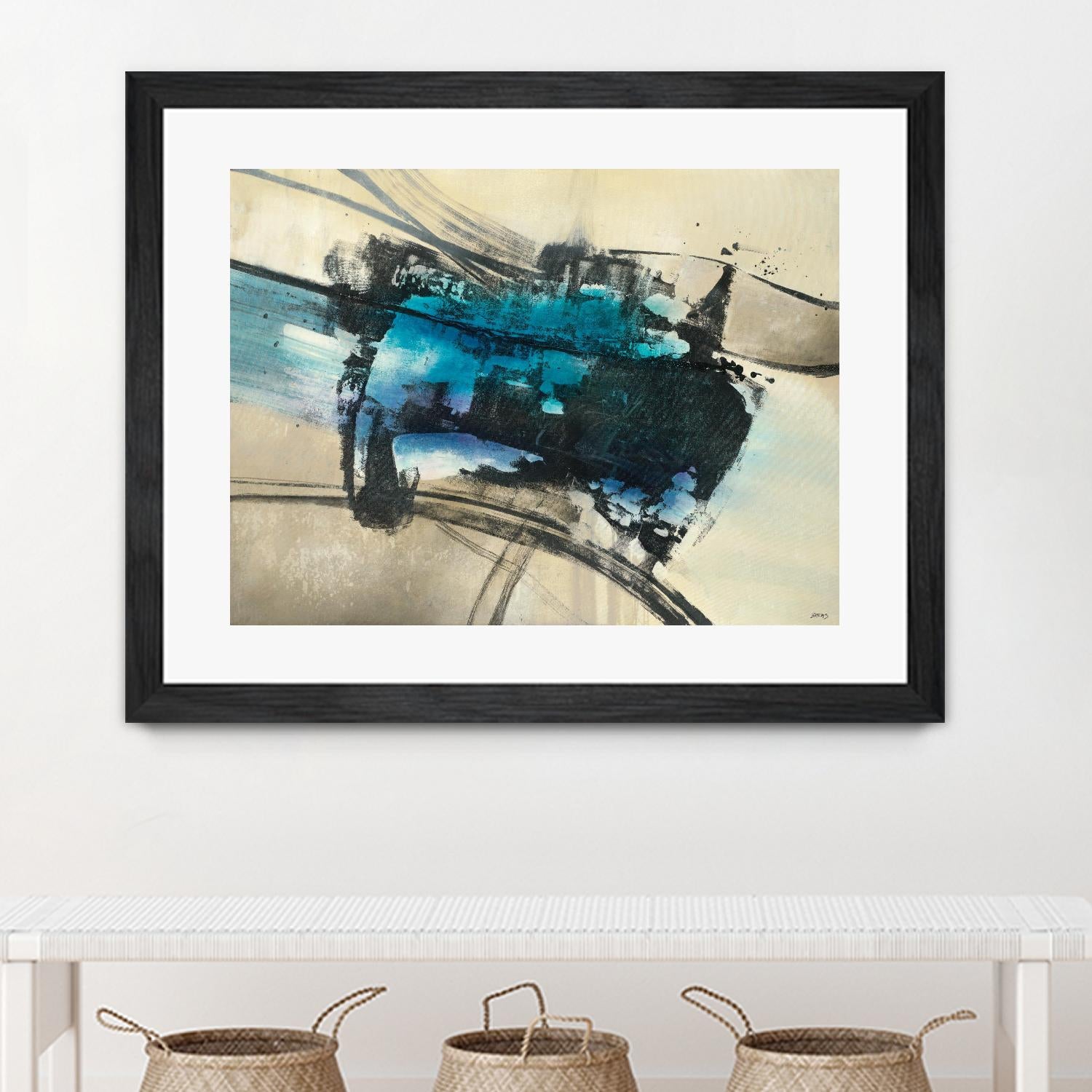 Fluid Motion by Scott Brems on GIANT ART - blues abstract neutral