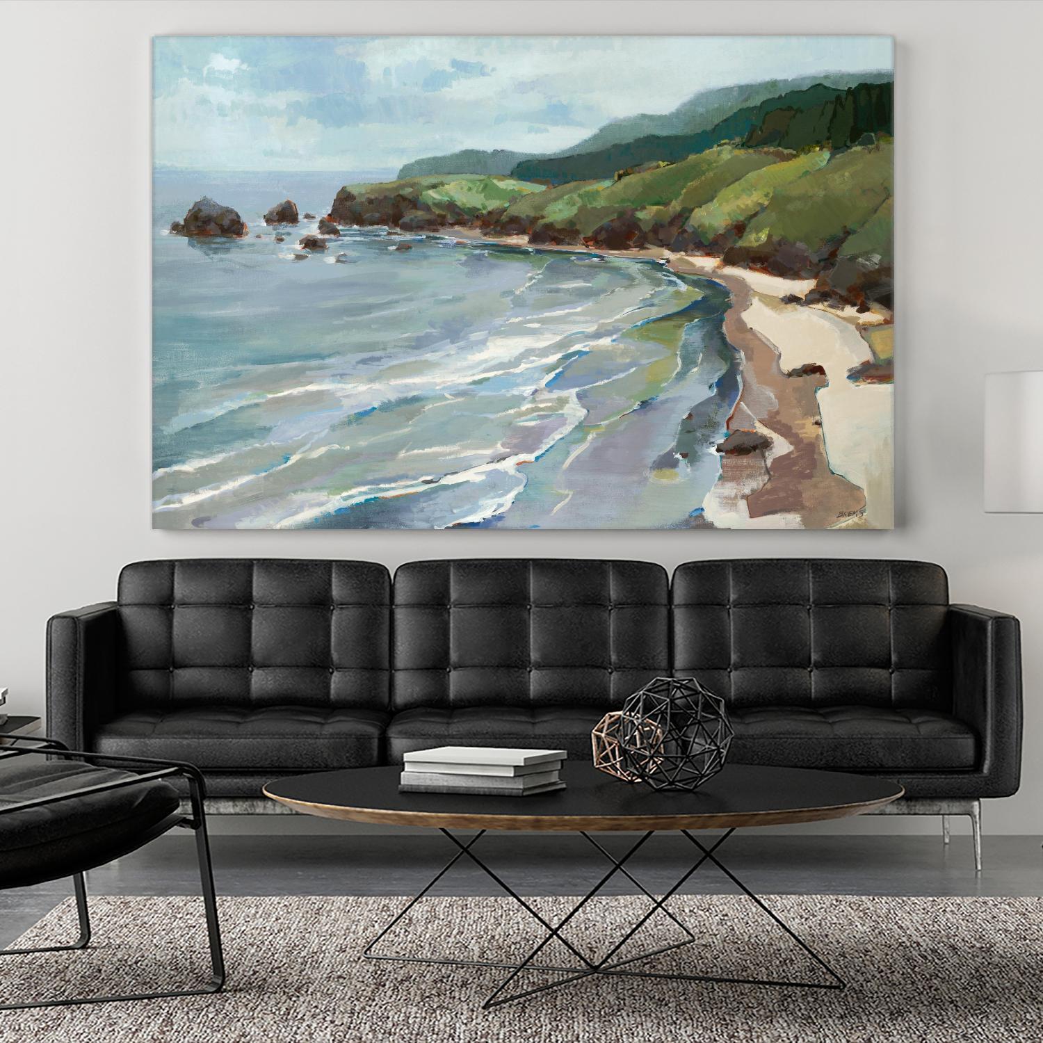 Seaside Cliffs by Scott Brems on GIANT ART - blues coastal gray