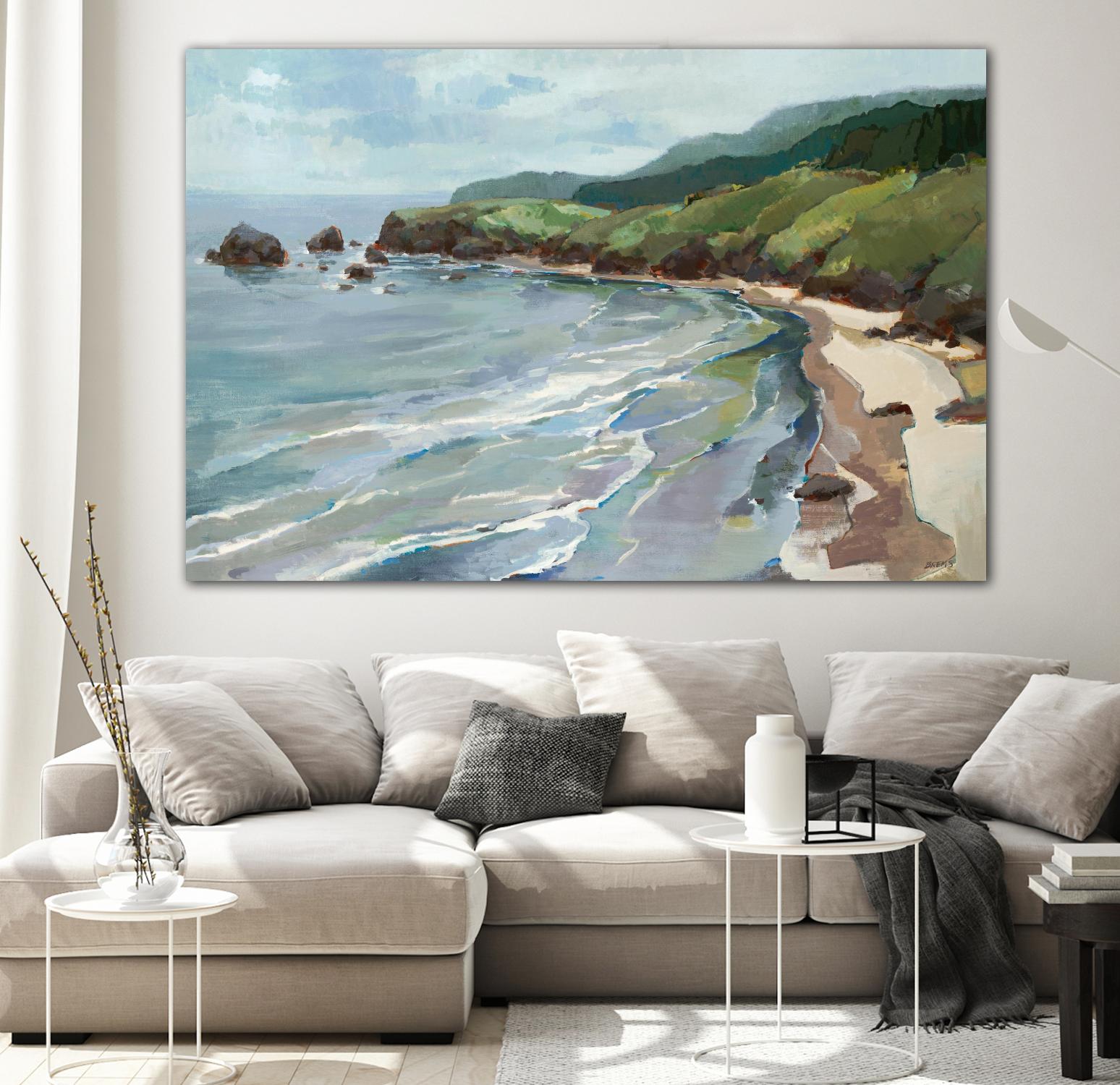 Seaside Cliffs by Scott Brems on GIANT ART - blues coastal gray