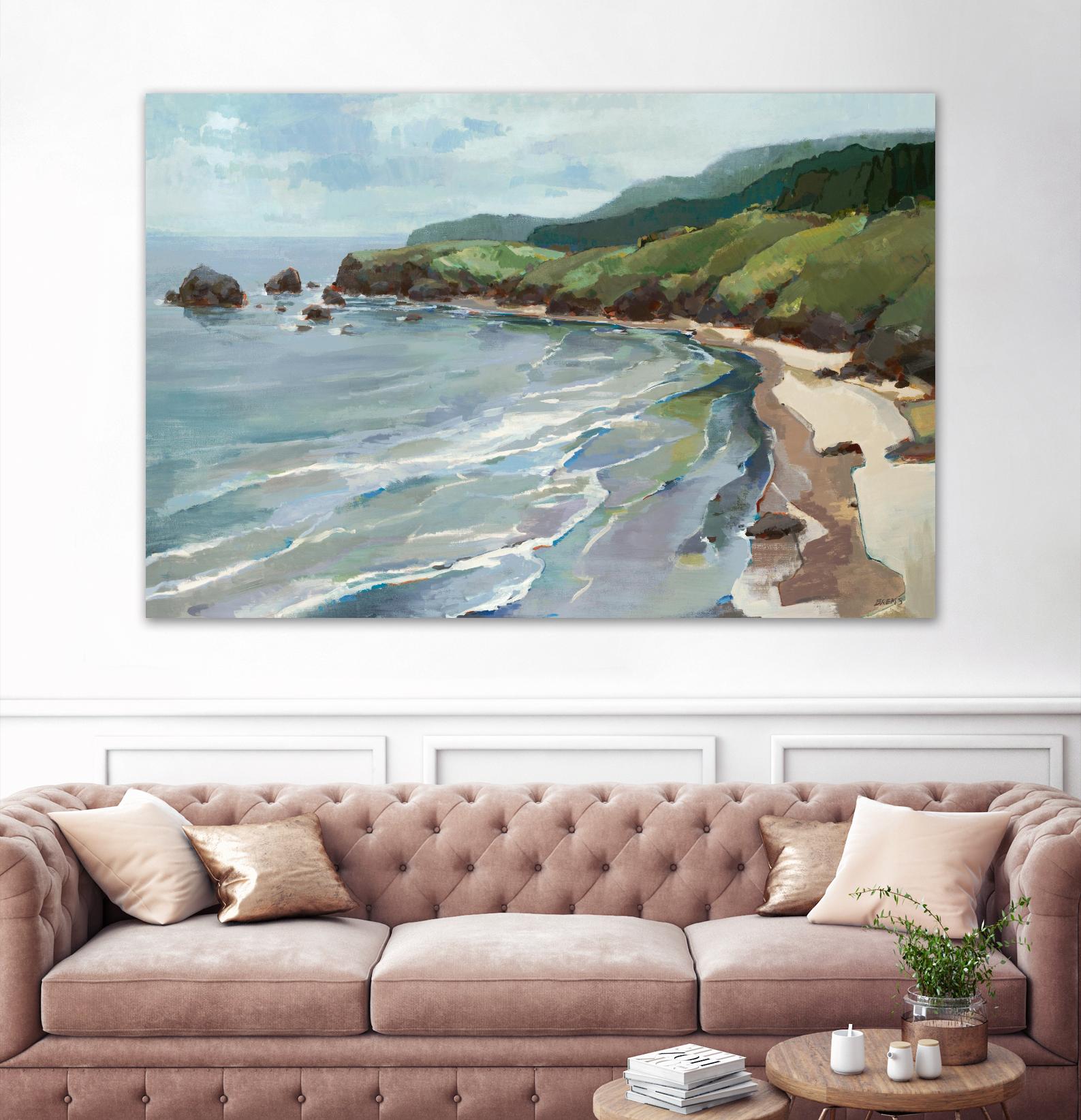 Seaside Cliffs by Scott Brems on GIANT ART - blues coastal gray