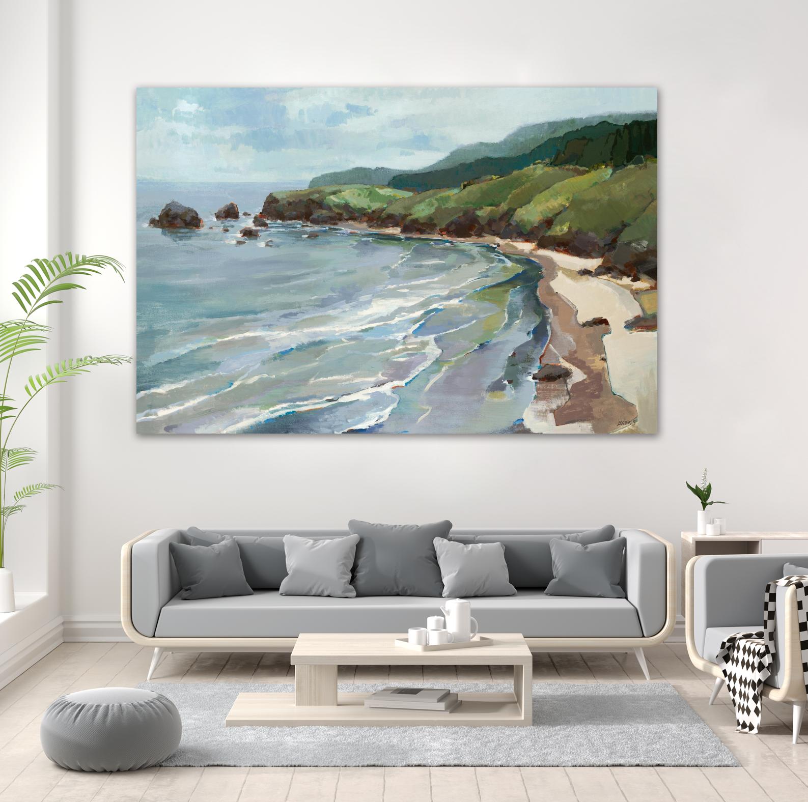 Seaside Cliffs by Scott Brems on GIANT ART - blues coastal gray