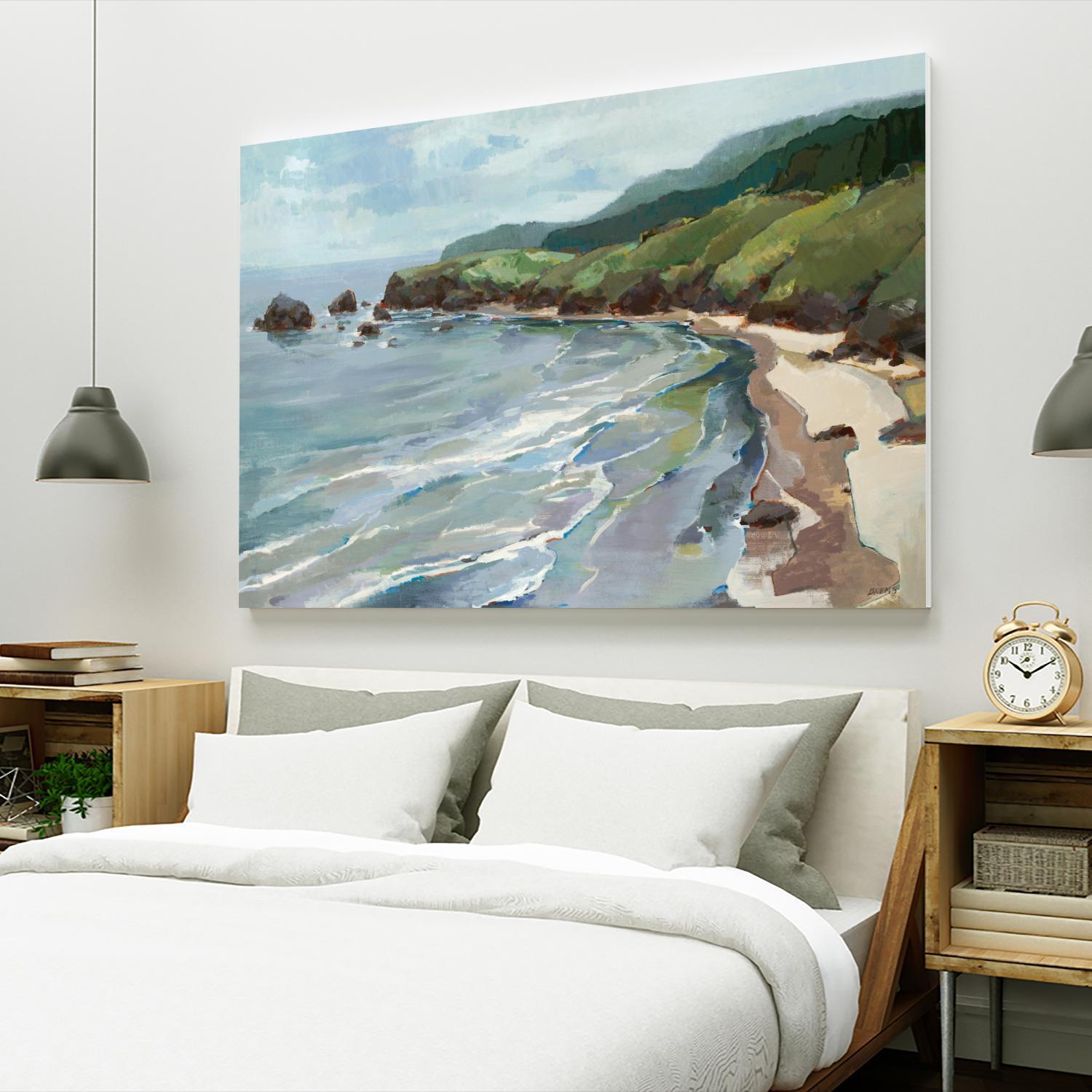 Seaside Cliffs by Scott Brems on GIANT ART - blues coastal gray