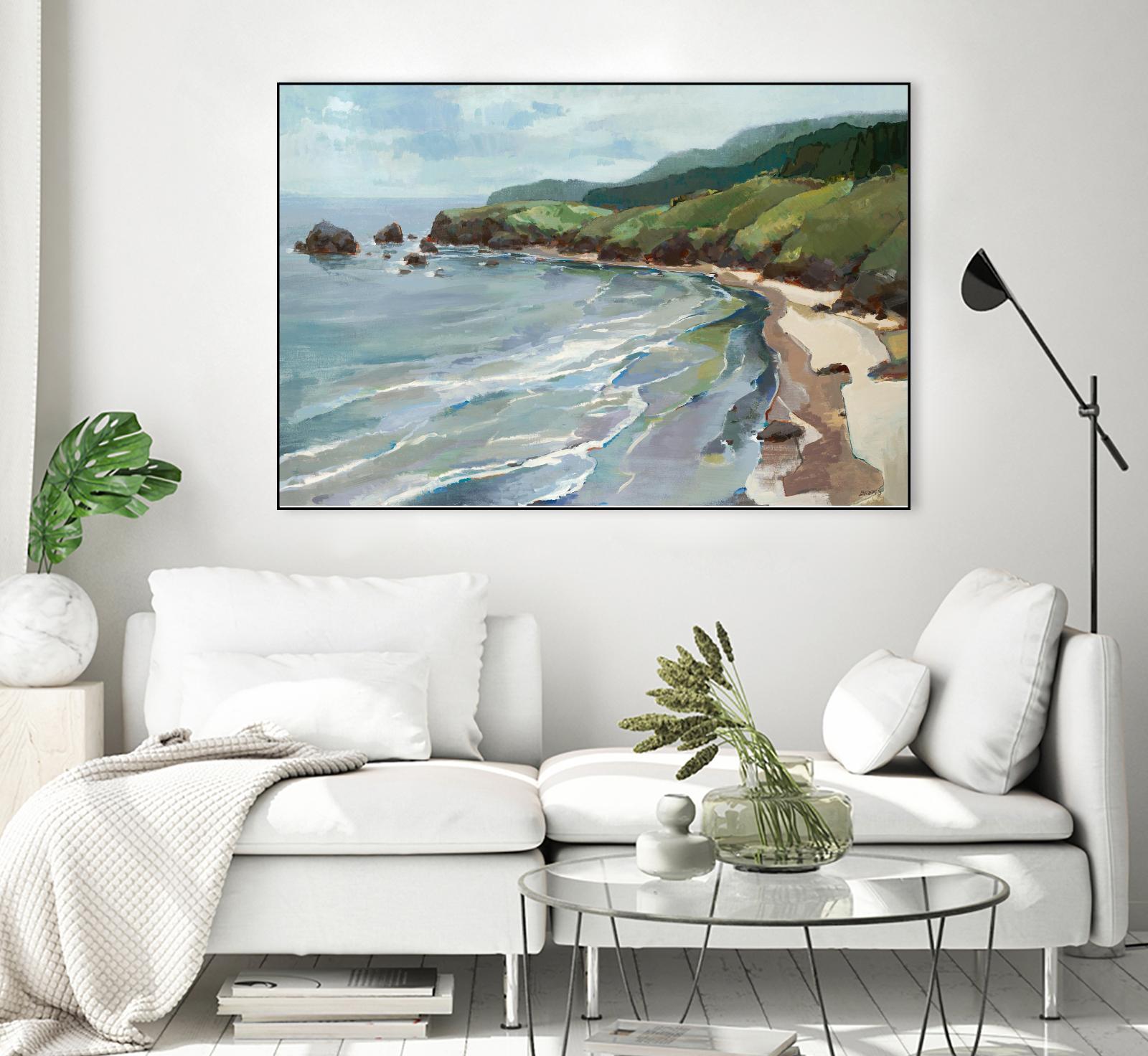 Seaside Cliffs by Scott Brems on GIANT ART - blues coastal gray