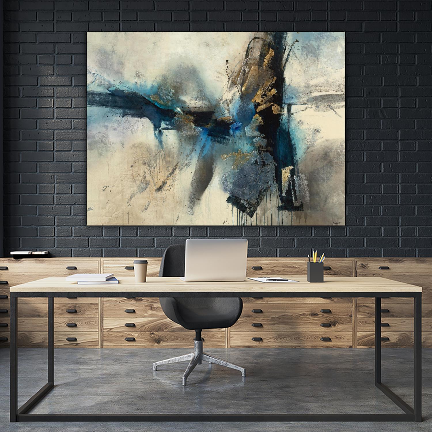 Smash by Scott Brems on GIANT ART - blues abstract creams