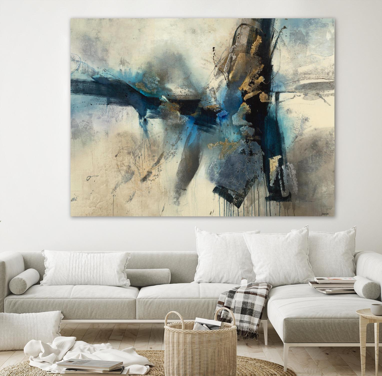 Smash by Scott Brems on GIANT ART - blues abstract creams