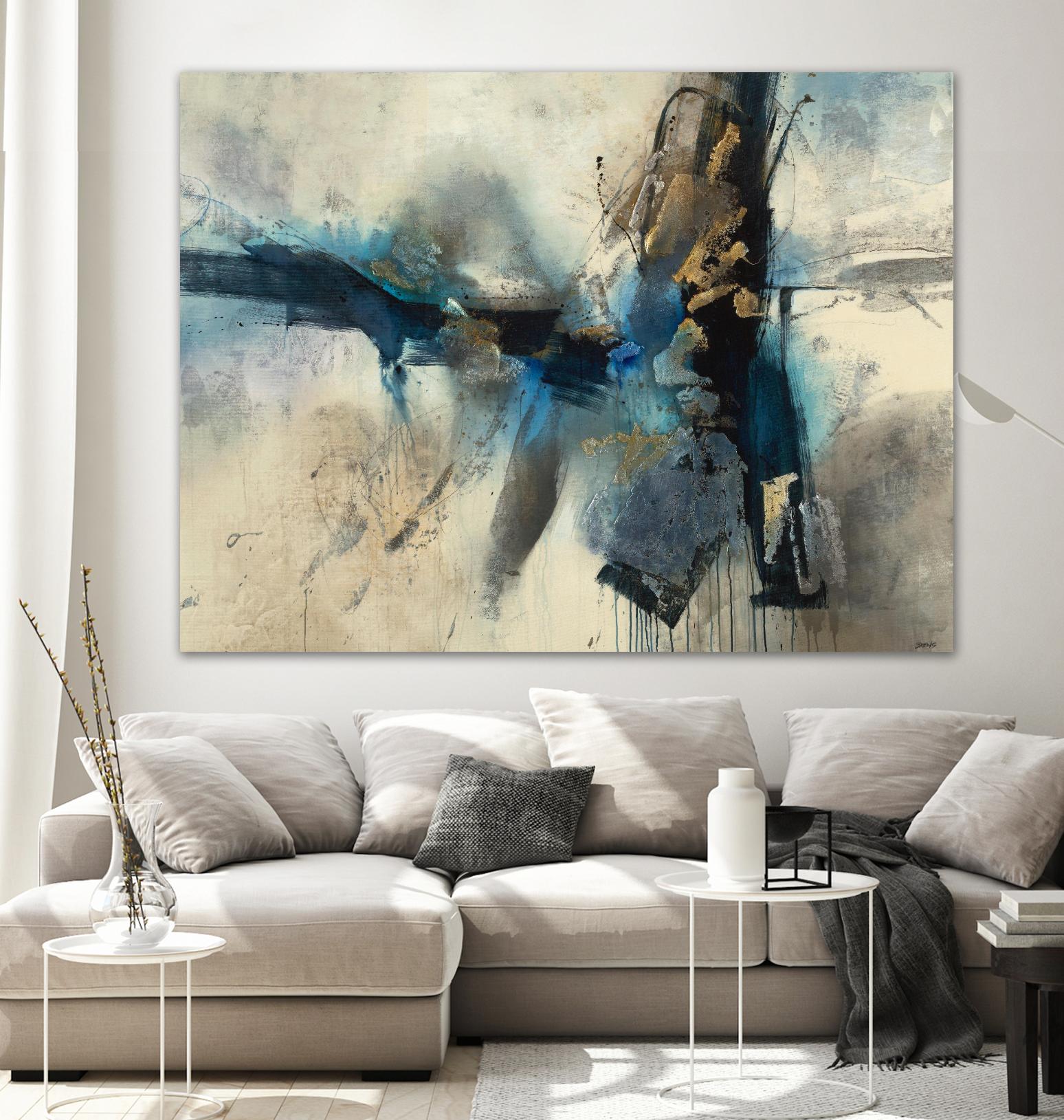 Smash by Scott Brems on GIANT ART - blues abstract creams