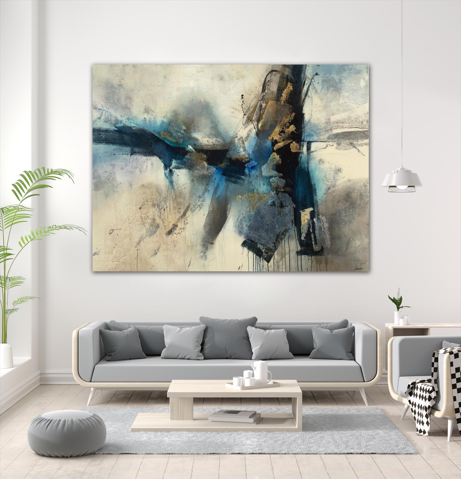 Smash by Scott Brems on GIANT ART - blues abstract creams