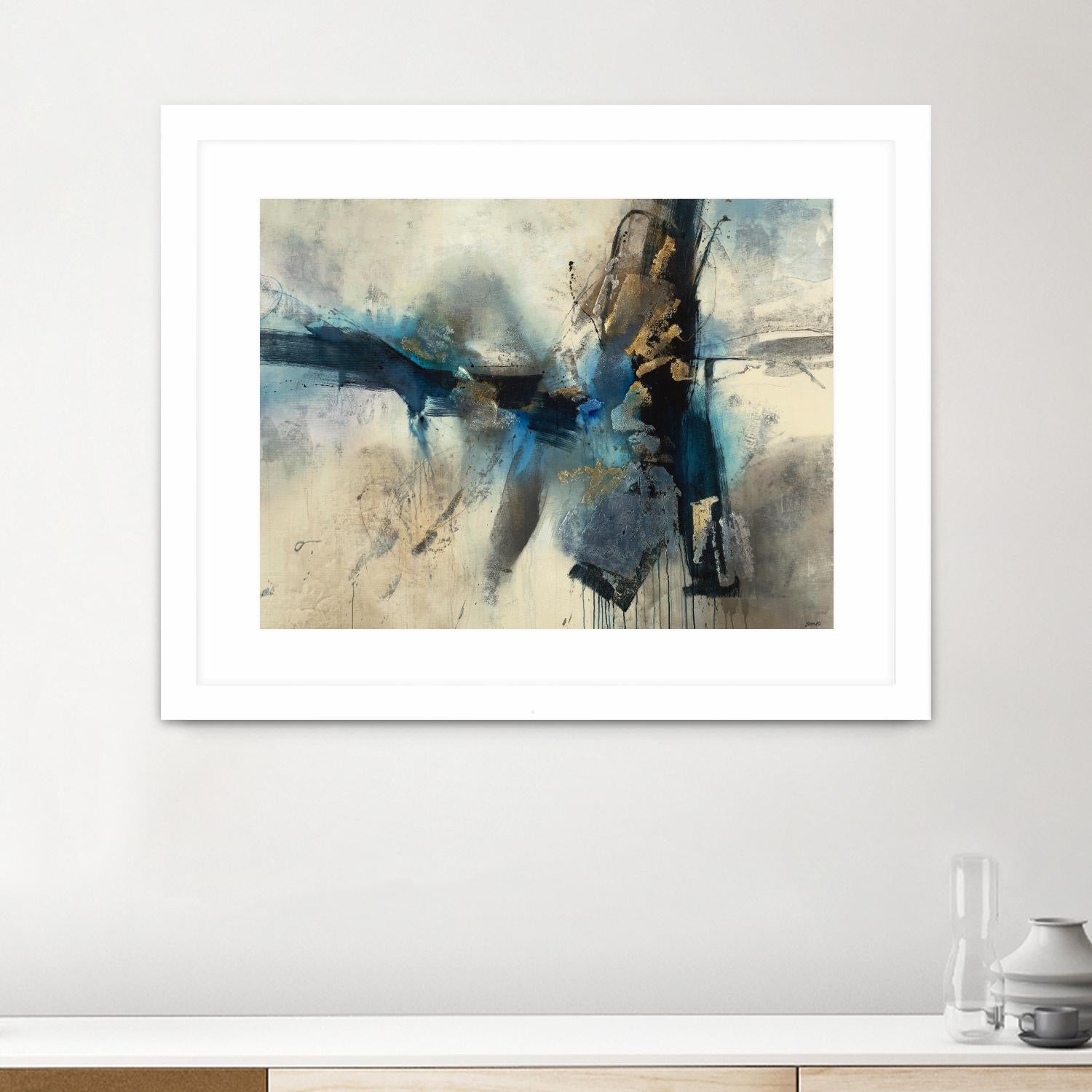 Smash by Scott Brems on GIANT ART - blues abstract creams