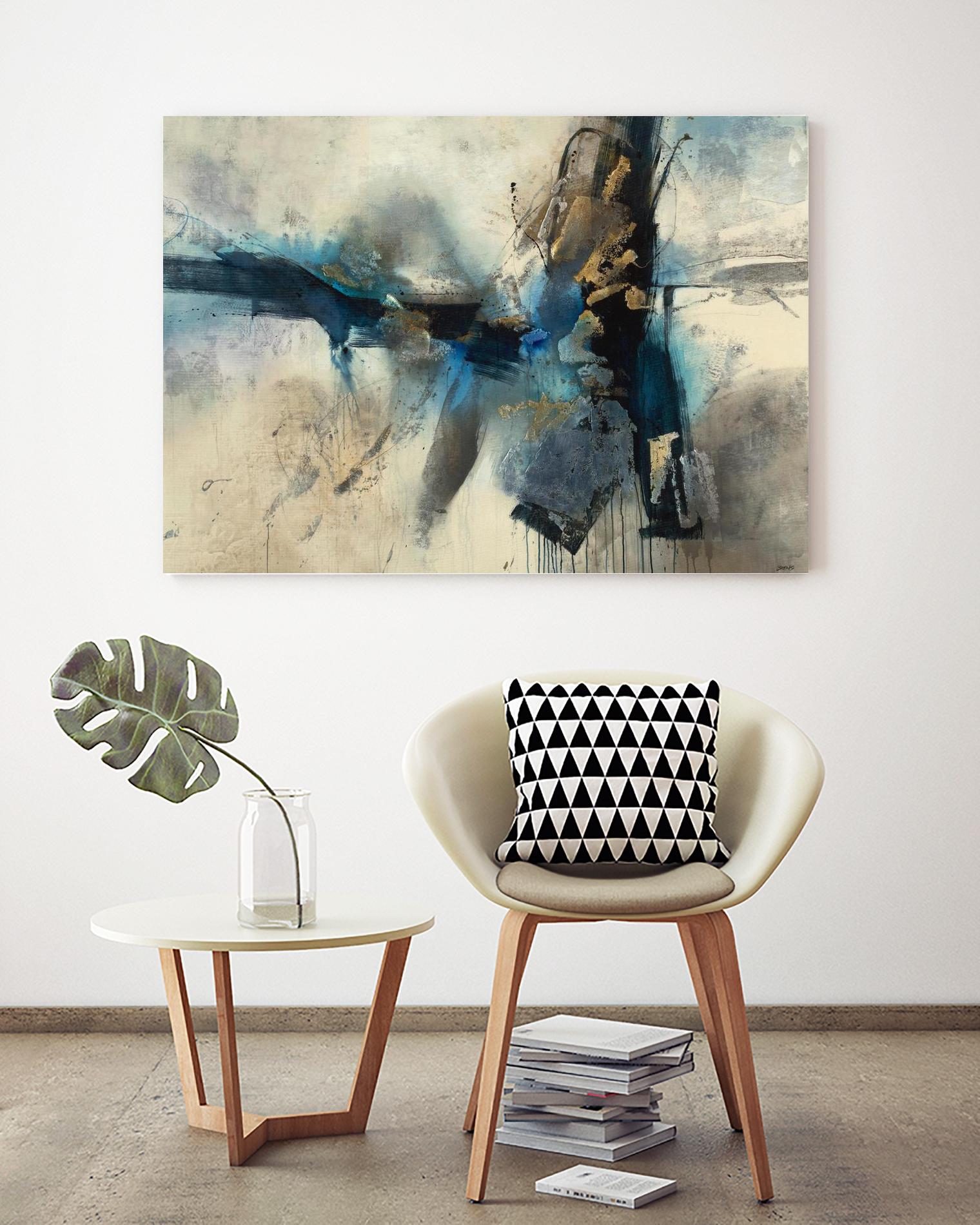 Smash by Scott Brems on GIANT ART - blues abstract creams