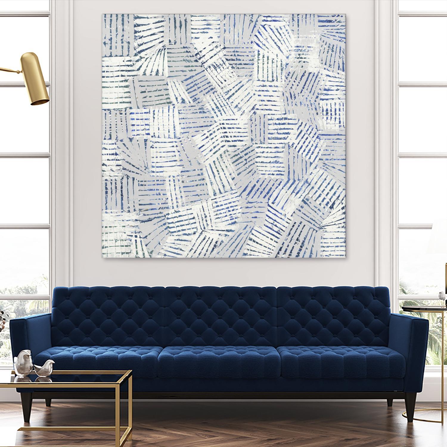 Thrive by John Burrows on GIANT ART - blue geometric shapes shapes