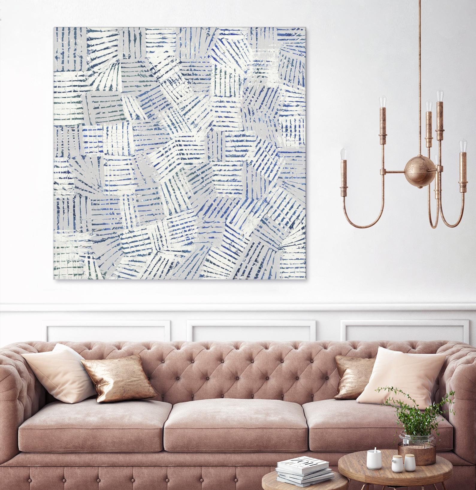 Thrive by John Burrows on GIANT ART - blue geometric shapes shapes