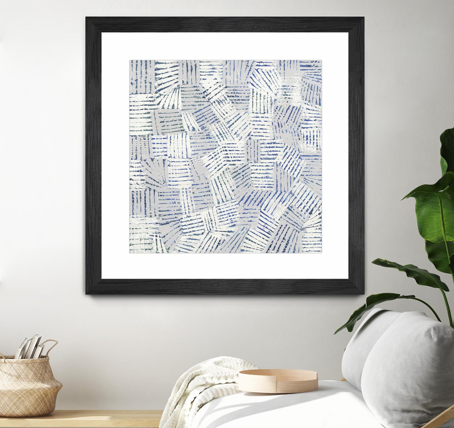 Thrive by John Burrows on GIANT ART - blue geometric shapes shapes