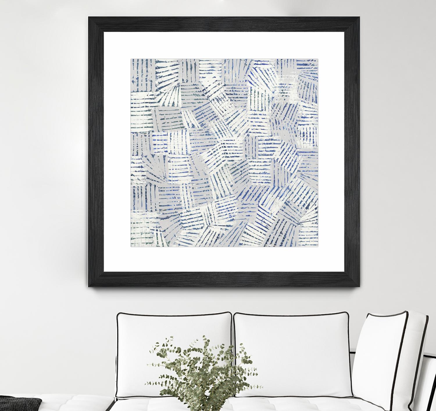 Thrive by John Burrows on GIANT ART - blue geometric shapes shapes