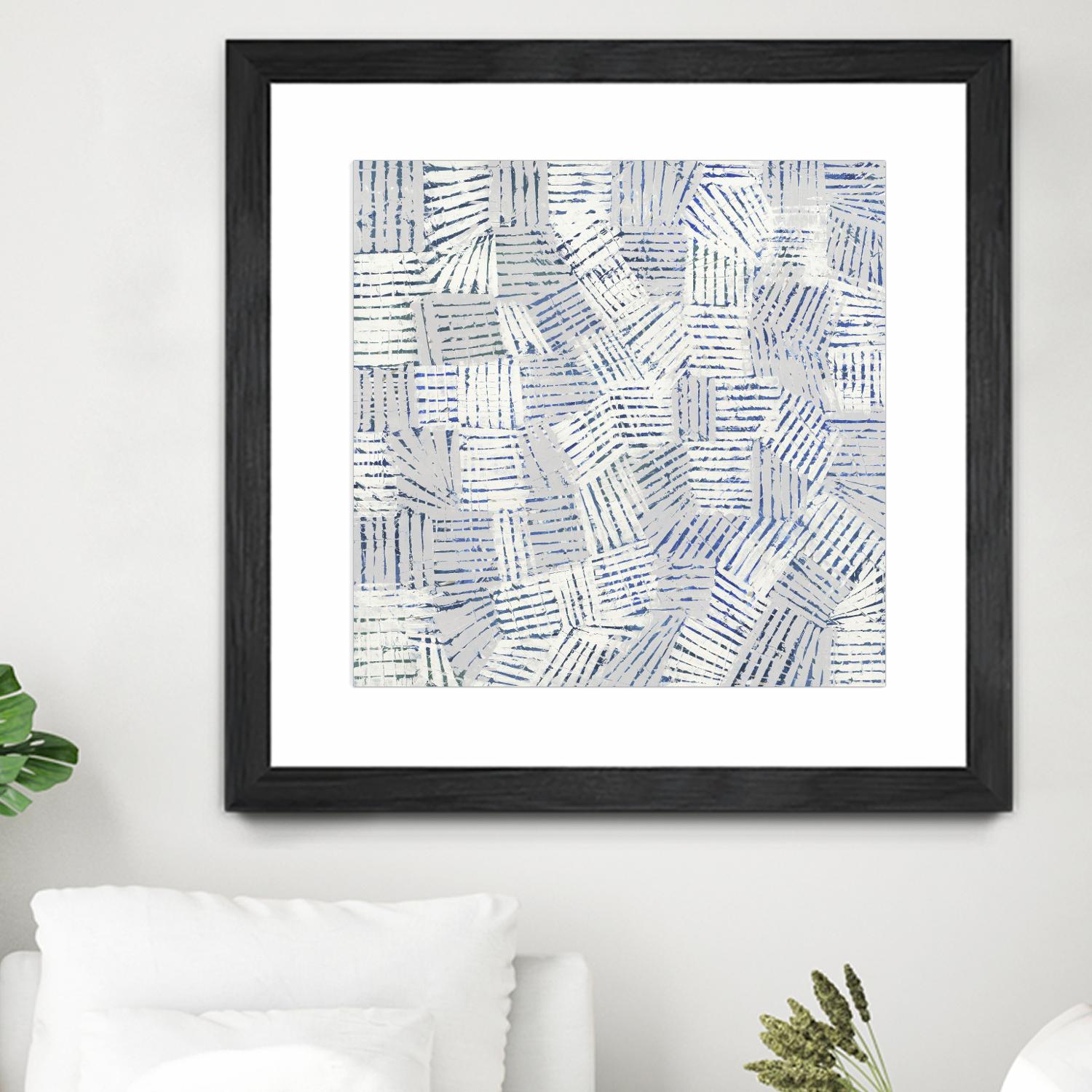 Thrive by John Burrows on GIANT ART - blue geometric shapes shapes