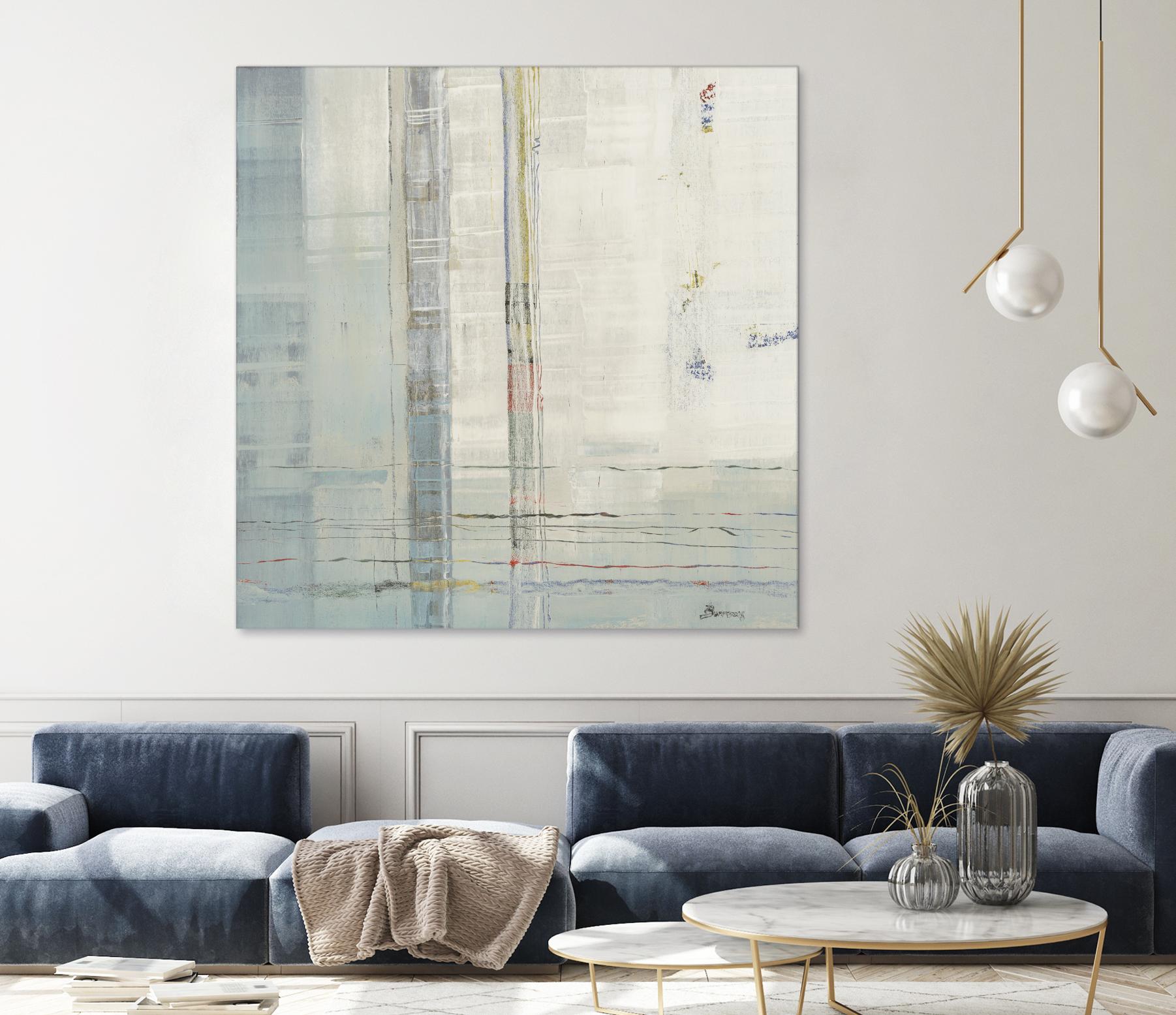 Parallels by John Burrows on GIANT ART - whites & creams abstract