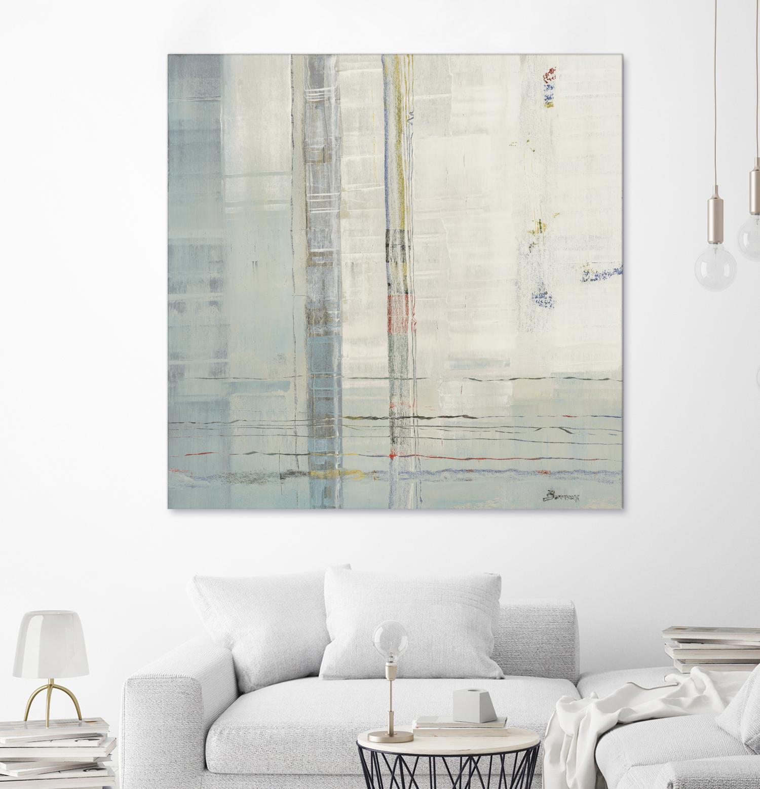 Parallels by John Burrows on GIANT ART - whites & creams abstract