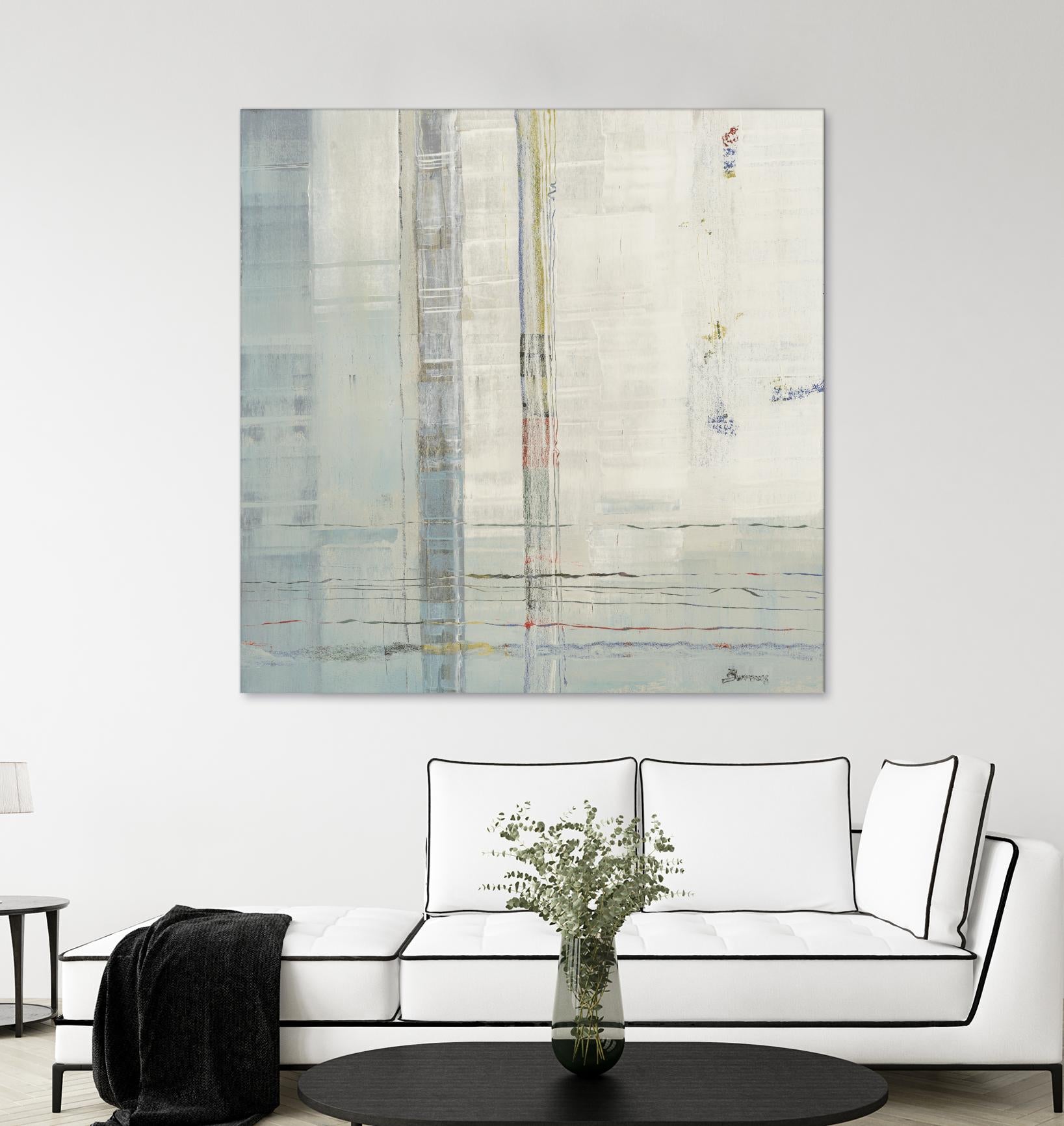 Parallels by John Burrows on GIANT ART - whites & creams abstract