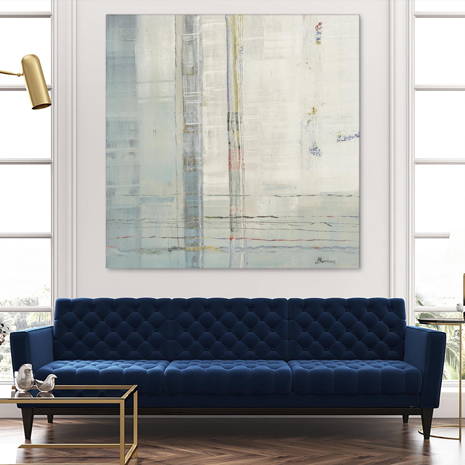 Parallels by John Burrows on GIANT ART - whites & creams abstract