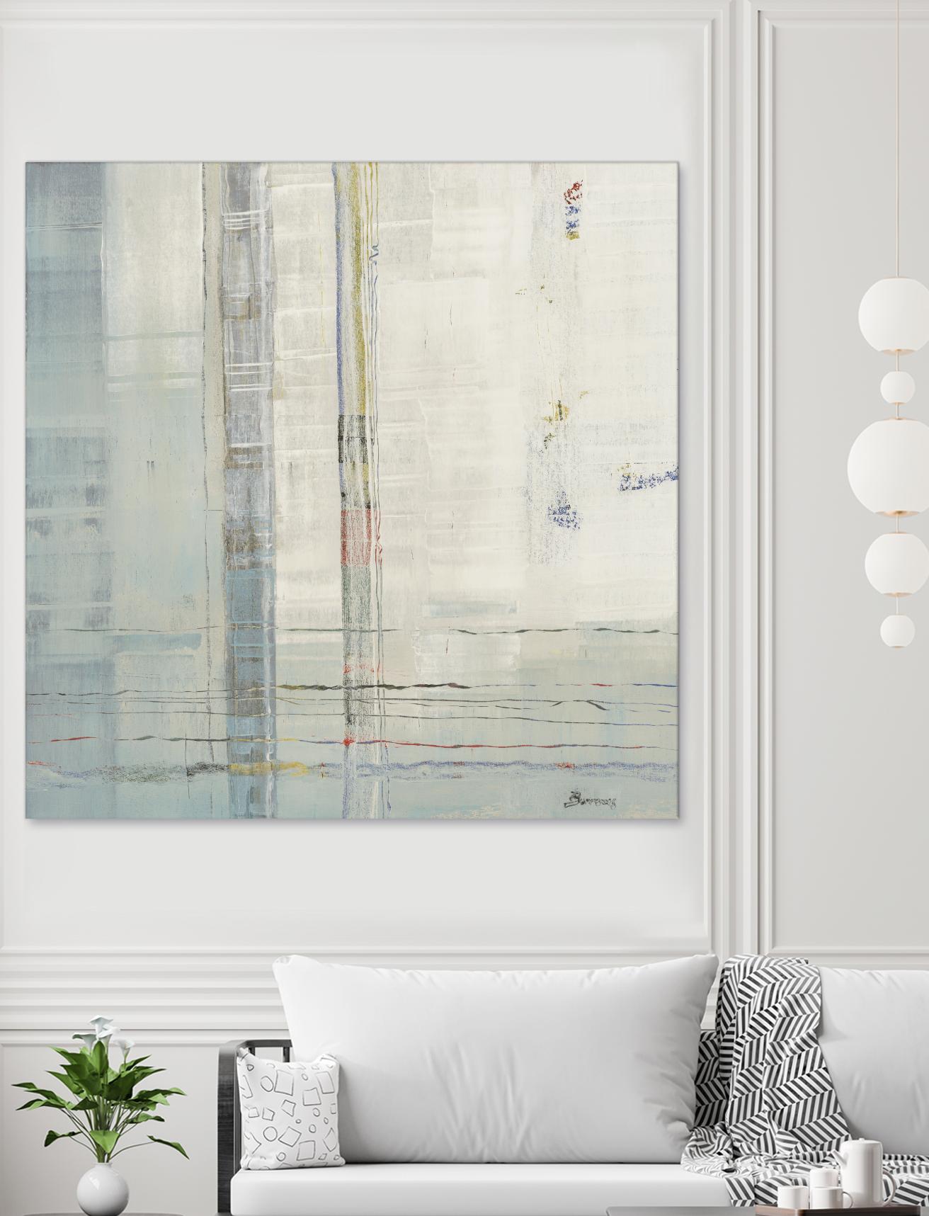 Parallels by John Burrows on GIANT ART - whites & creams abstract