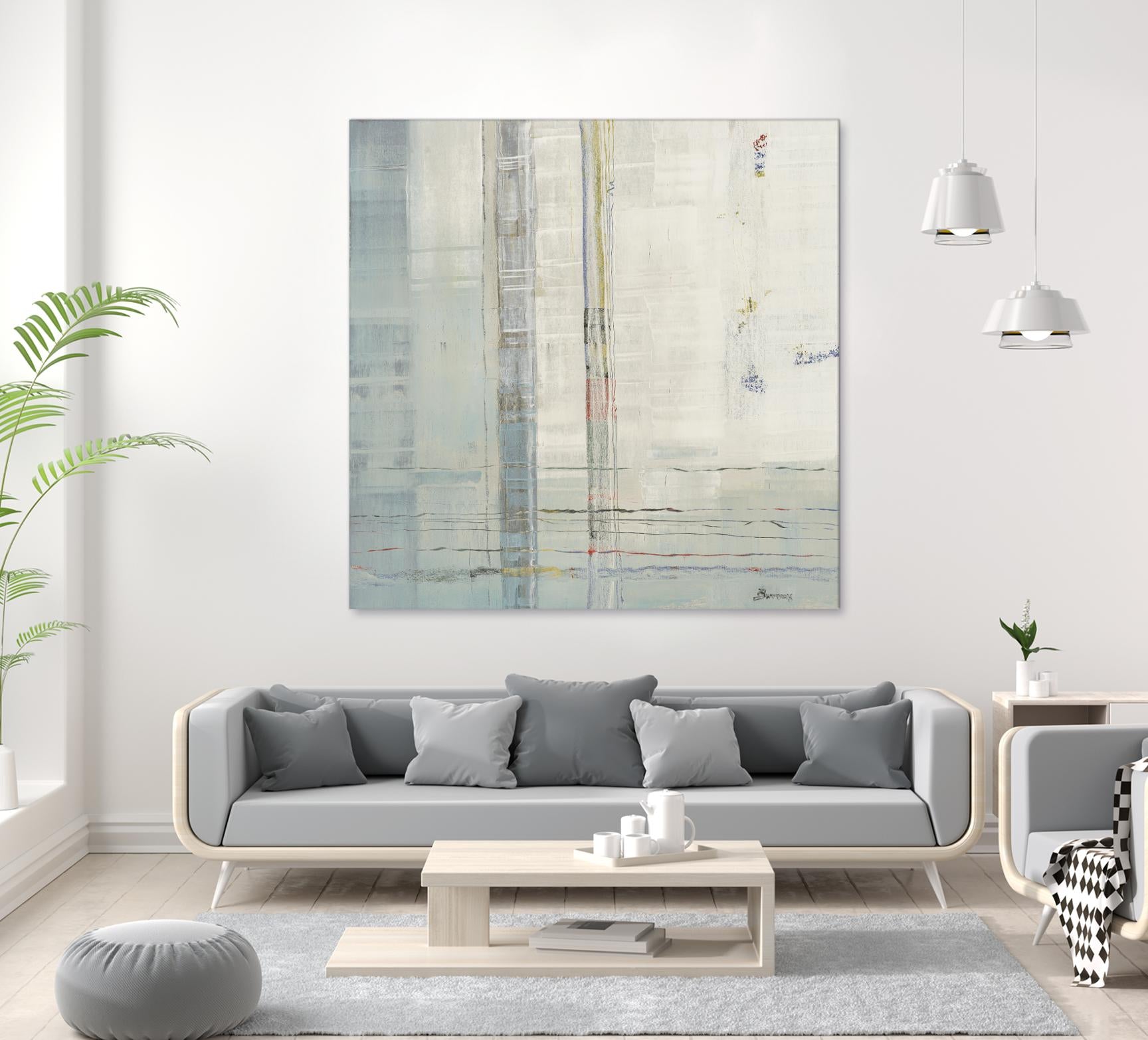 Parallels by John Burrows on GIANT ART - whites & creams abstract