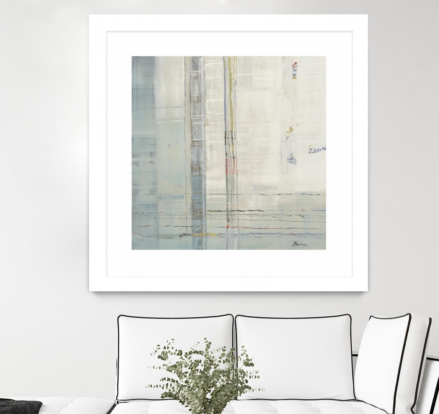 Parallels by John Burrows on GIANT ART - whites & creams abstract