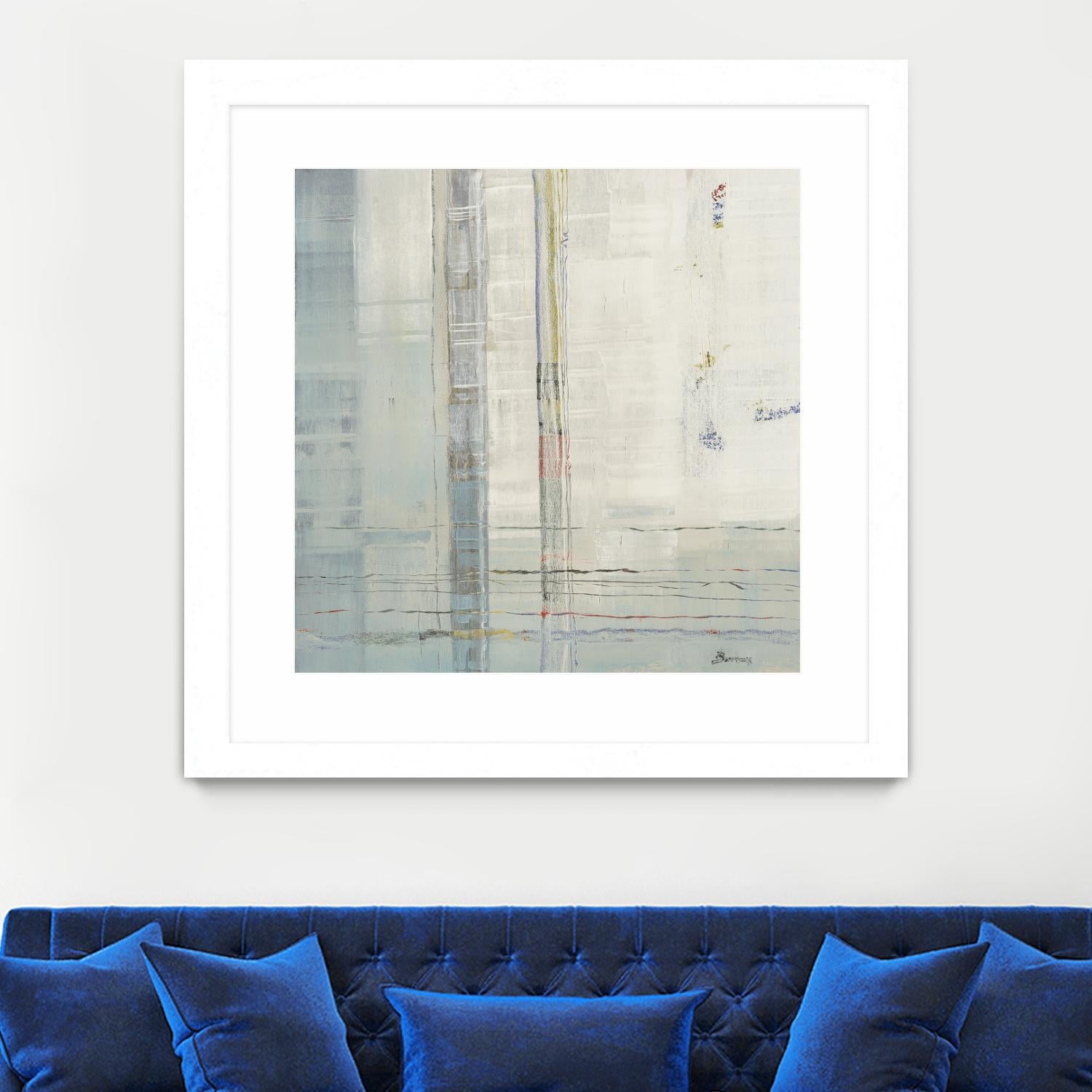 Parallels by John Burrows on GIANT ART - whites & creams abstract