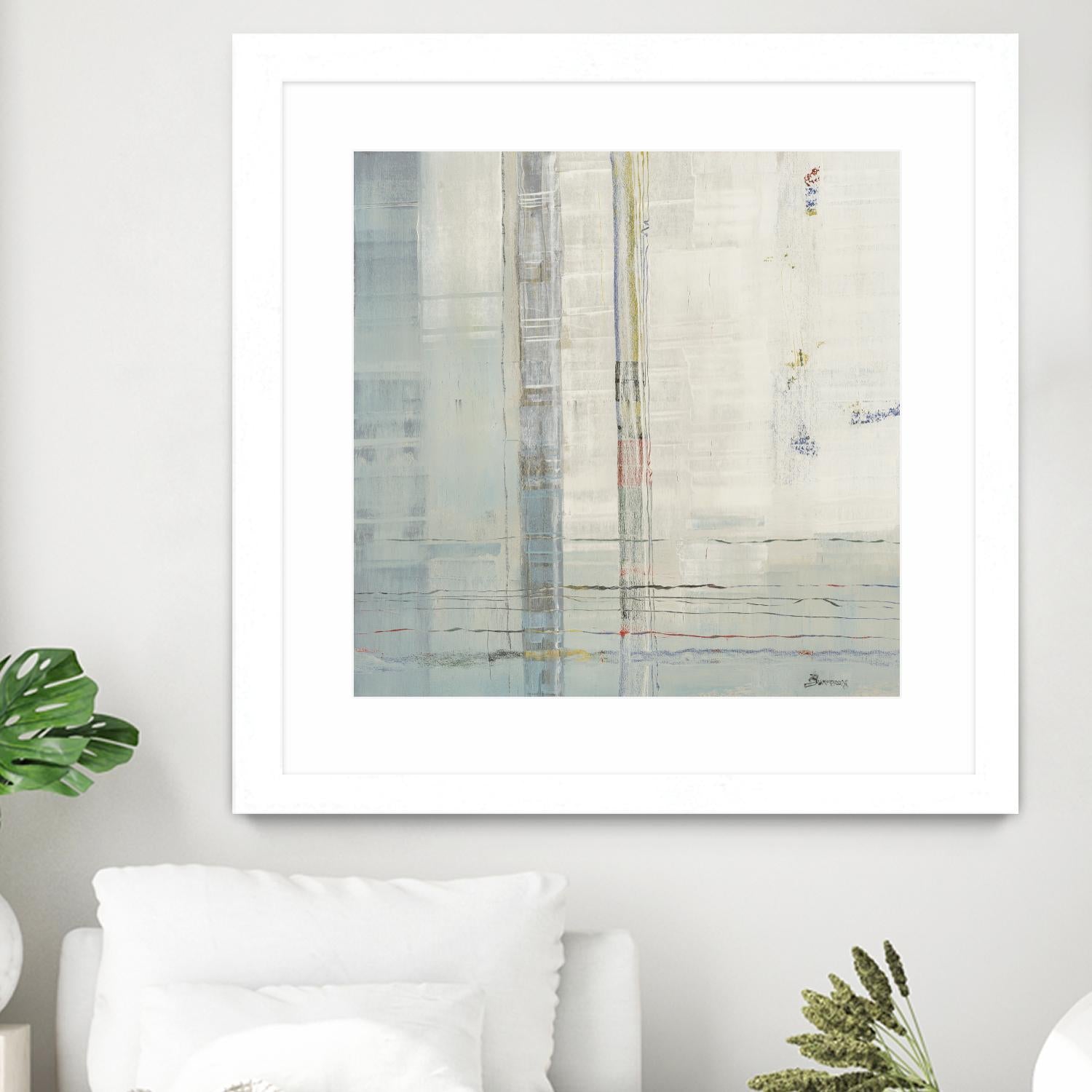 Parallels by John Burrows on GIANT ART - whites & creams abstract