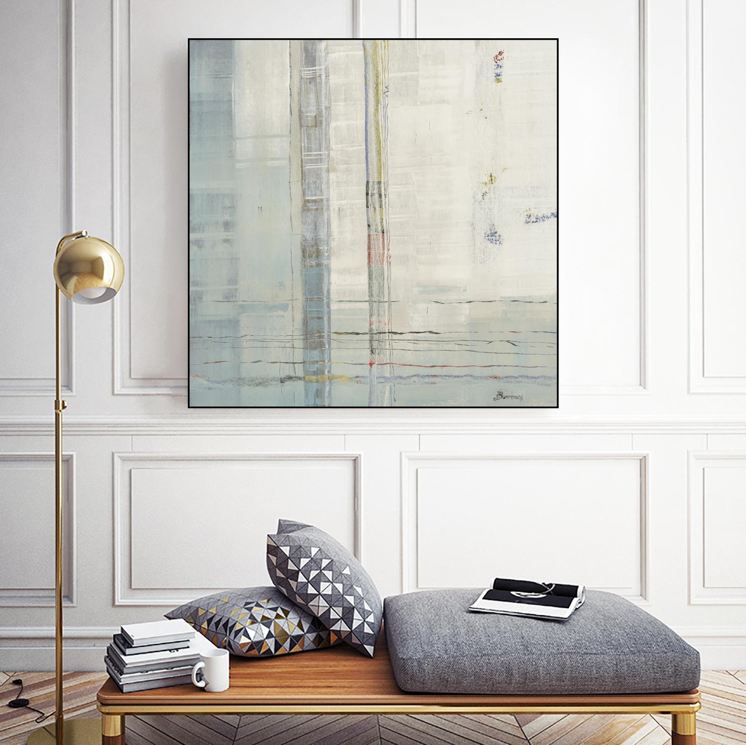 Parallels by John Burrows on GIANT ART - whites & creams abstract